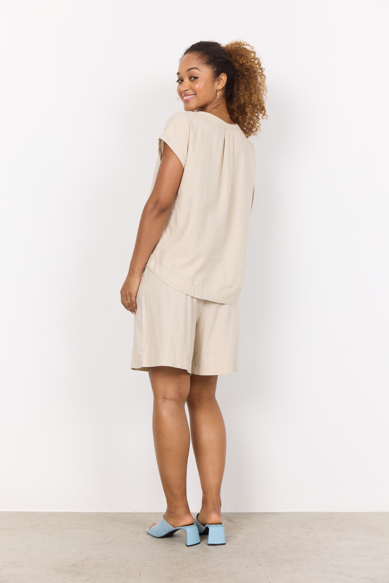 soyaconcept Blouse à manches courtes »SC-INA 51« Mélange de viscose avec lin