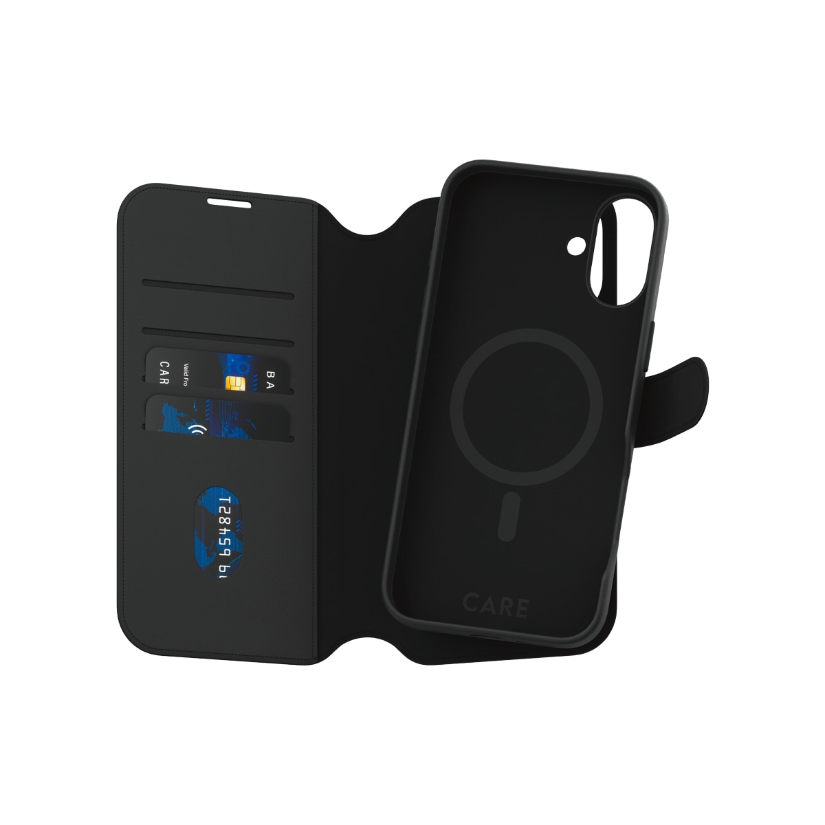 CARE by PanzerGlass Handyhülle »Case Feature Tango 2-in-1 Wallet Case Apple iPhone 16 Plus«, Backcover, Schutzhülle, Handyschutzhülle, Case, Schutzcase, stossfest