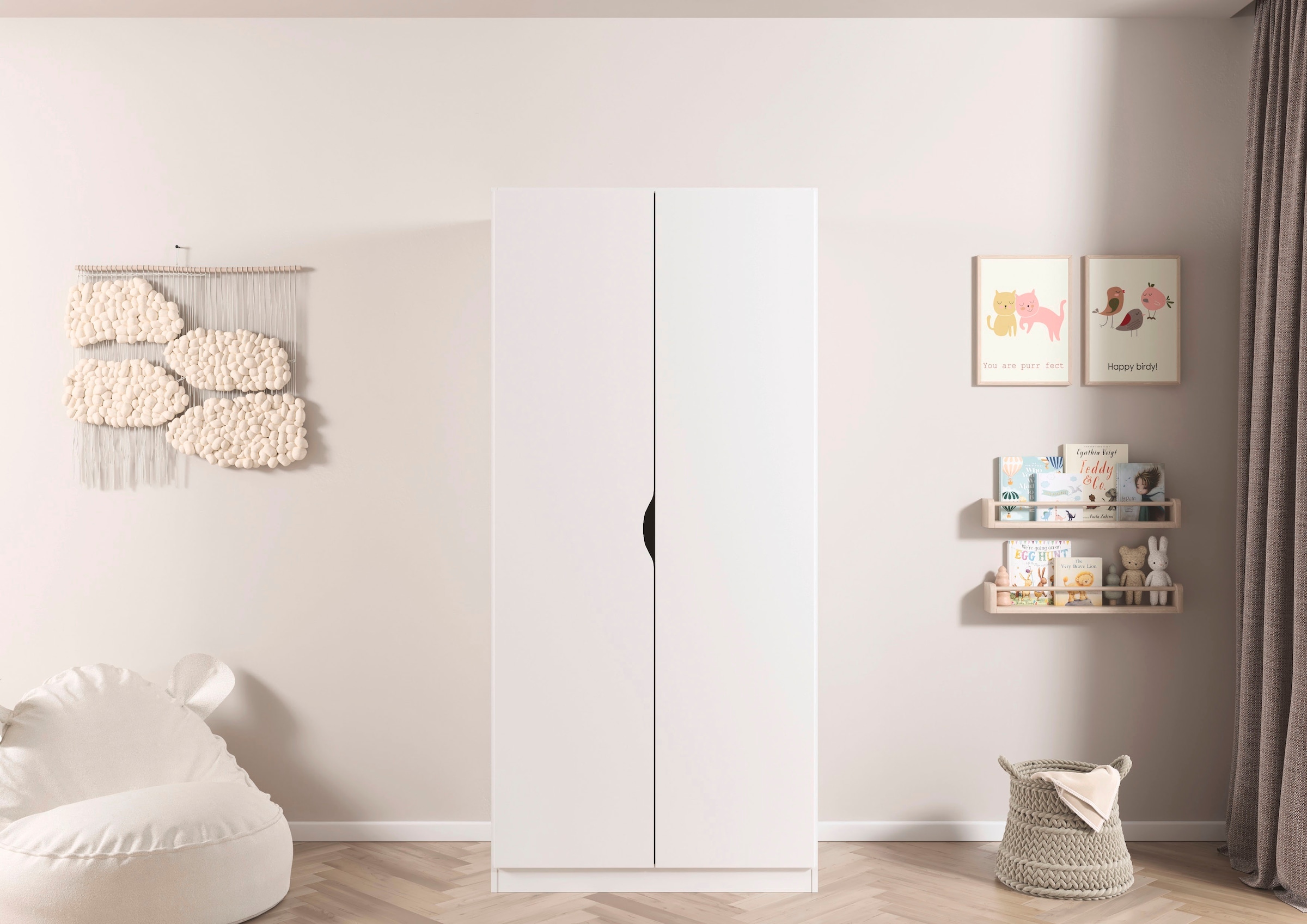 rauch Kleiderschrank »Drehtürenschrank Schrank Garderobe Ankleide FREISING« Breite/Höhe/Tiefe: 91/197/54 cm,  schlichtes Design mit griffloser Front und Griffmulde MADE IN GERMANY
