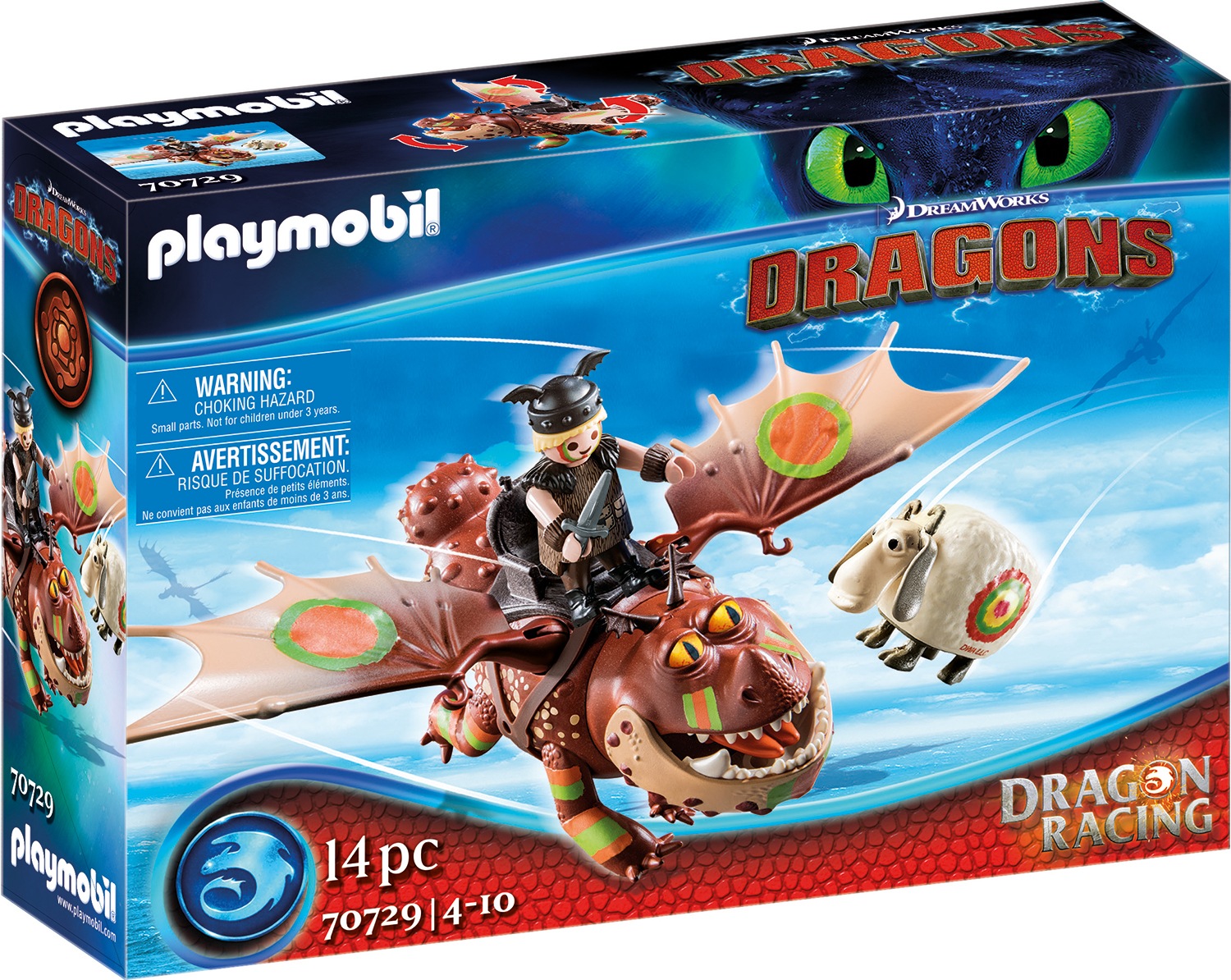 Image of Playmobil® Konstruktions-Spielset »Dragon Racing: Fischbein und Fleischklops (70729), Dragons«, (14 St.), Made in Europe bei Ackermann Versand Schweiz