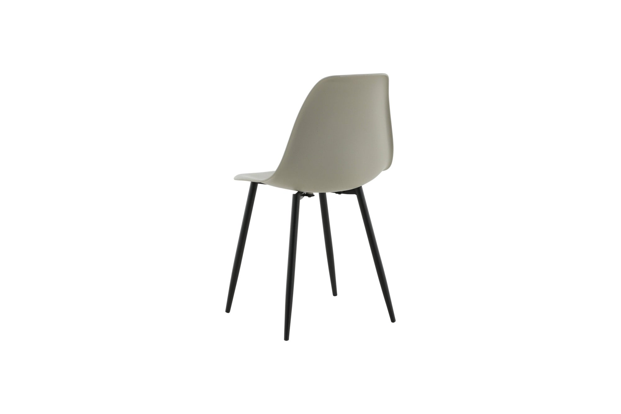 Venture Home Chaise de salle à manger »Polar Plastic, 2er-Set Esszimmerstühle in Schwarz, pflegeleicht« () 2 cuischaise rembourrée, assise coque dure, pieds métalliques, courbée, moderne