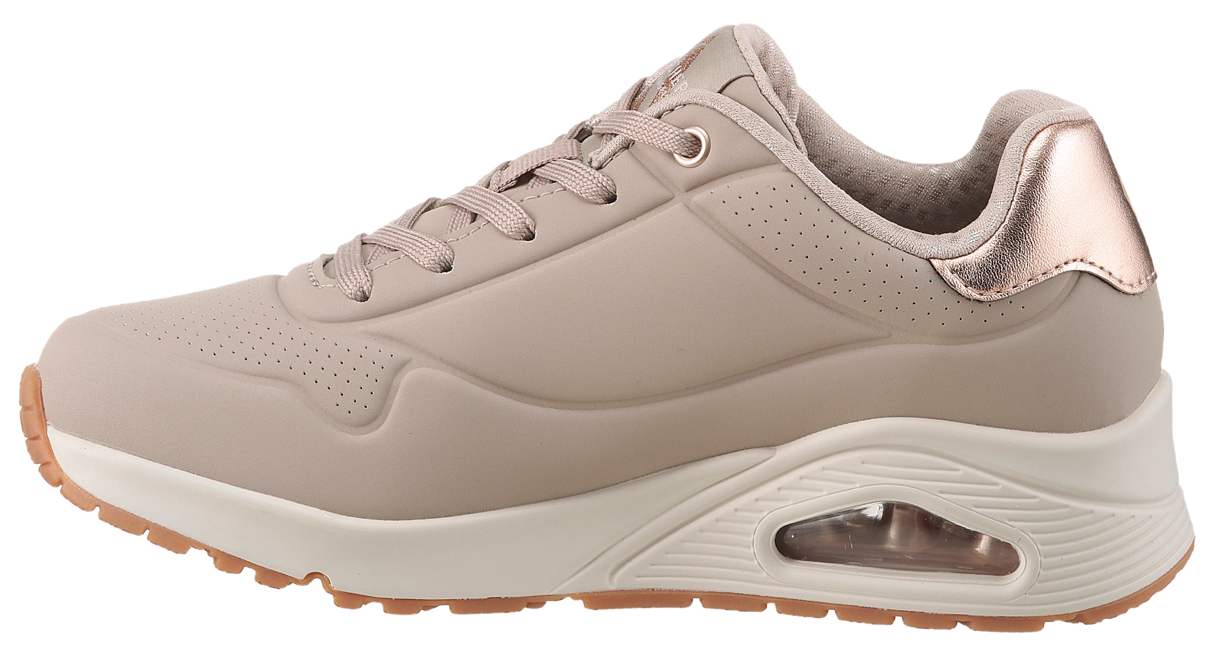 Skechers Sneakers »UNO GOLDEN AIR«  chaussure de loisirs, chaussure basse, chaussure à lacets avec insert métallique