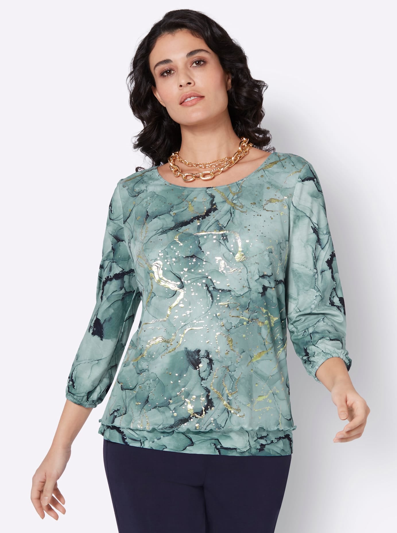 creation L 3/4-Arm-Shirt »Mesh-Shirt«, (1 tlg.)