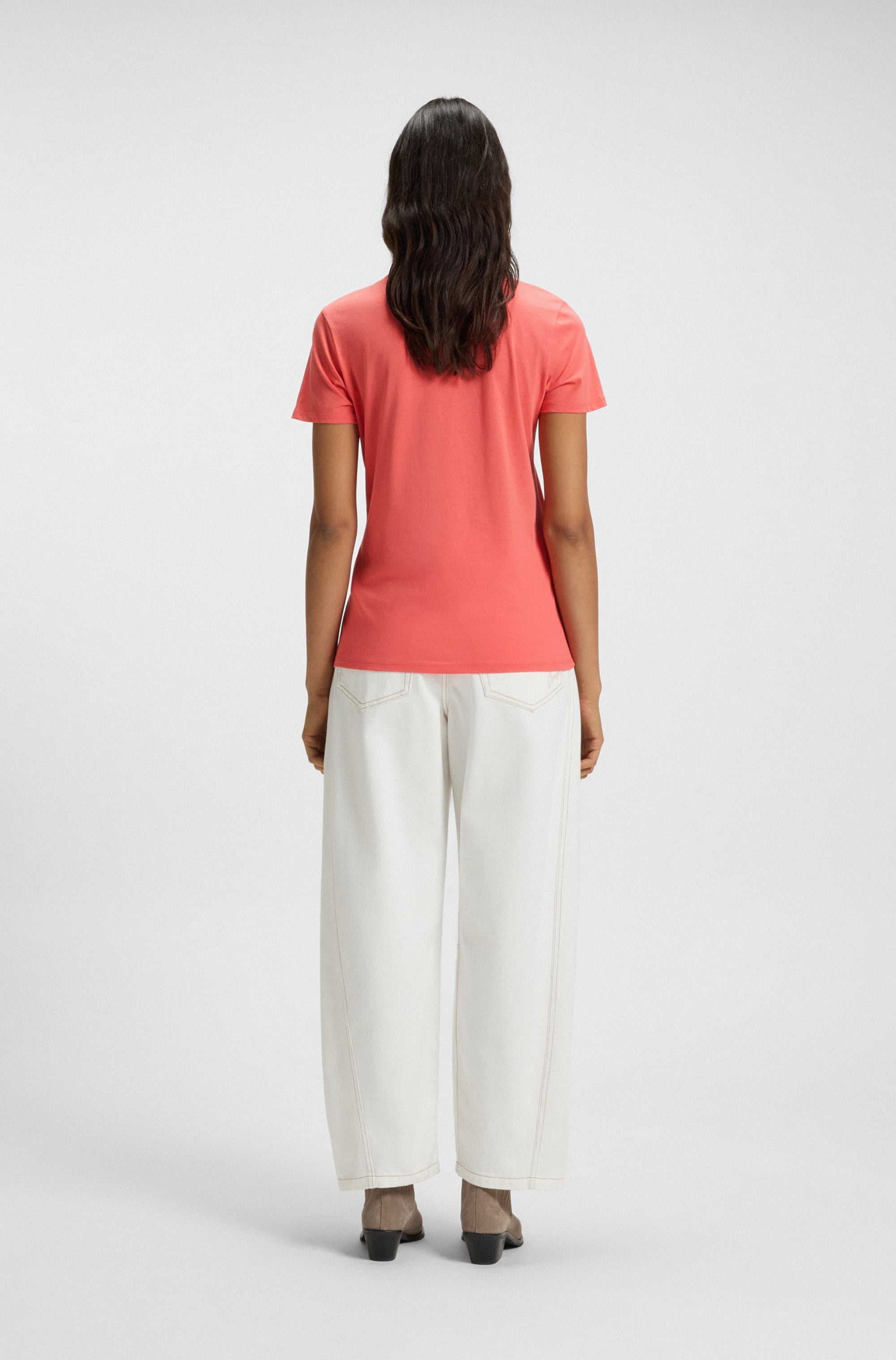 BOSS ORANGE T-Shirt »Elogo Premium Damenmode«, mit BOSS-Schriftzug