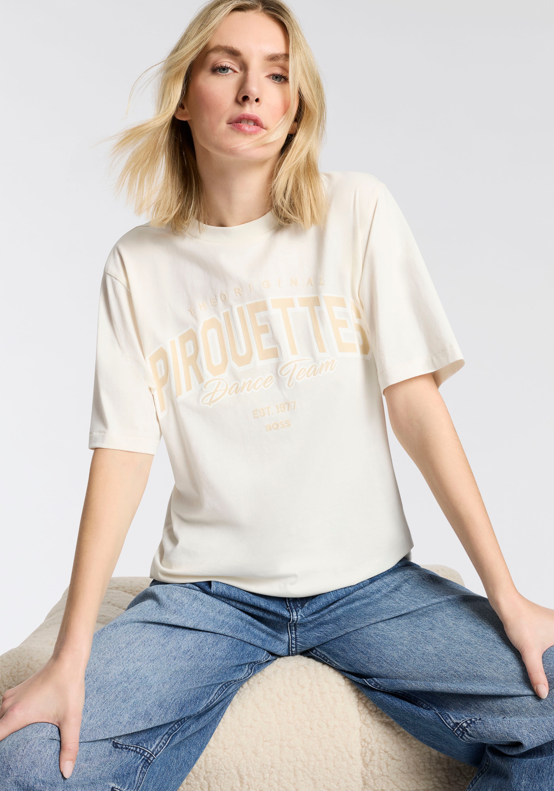 BOSS ORANGE T-shirt »Eregular Premium Damenmode« im Relaxed Fit