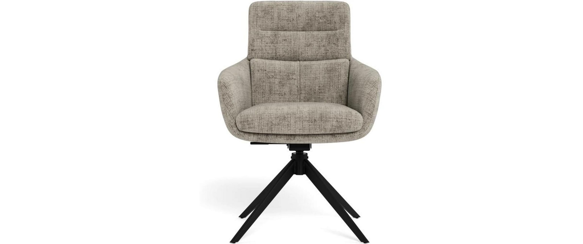 AC Design Esszimmerstuhl »Roger, Polsterstuhl, Stuhl, 2er-Set« (Set) 2 Stk.grauer Stoff, Armlehnen, Polsterung, Dreh- & Kippfunktion, FSC™