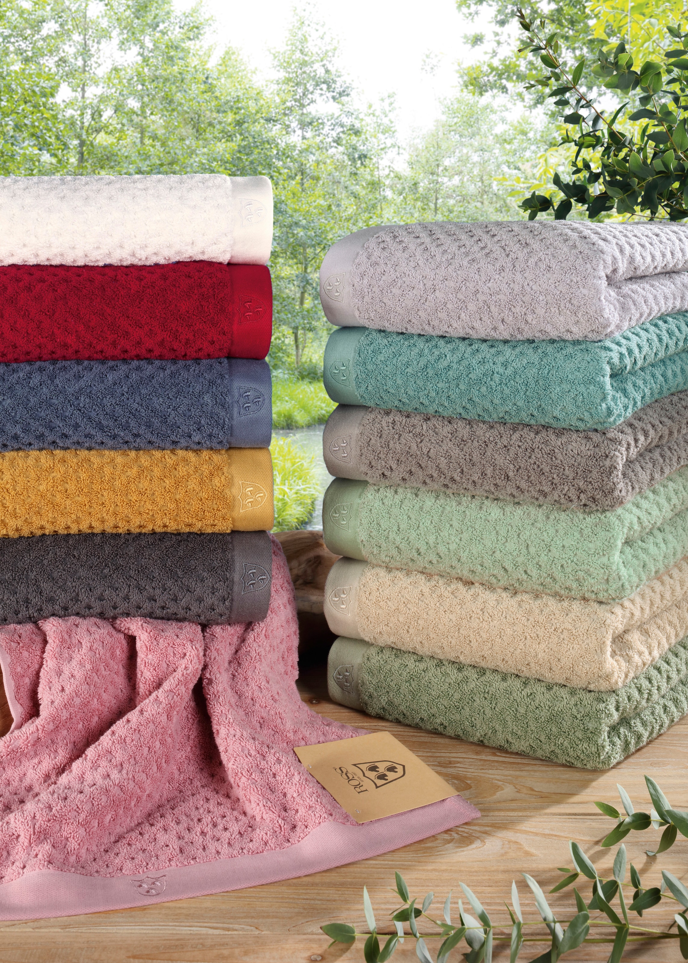 ROSS Gästehandtücher »Harmony«, (6 St.), 100 % Baumwolle jetzt kaufen | Waschhandschuhe