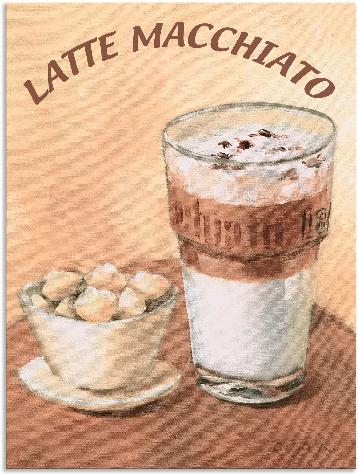 Image of Artland Wandbild »Latte Macchiato«, Getränke, (1 St.), in vielen Grössen & Produktarten - Alubild / Outdoorbild für den Aussenbereich, Leinwandbild, Poster, Wandaufkleber / Wandtattoo auch für Badezimmer geeignet bei Ackermann Versand Schweiz