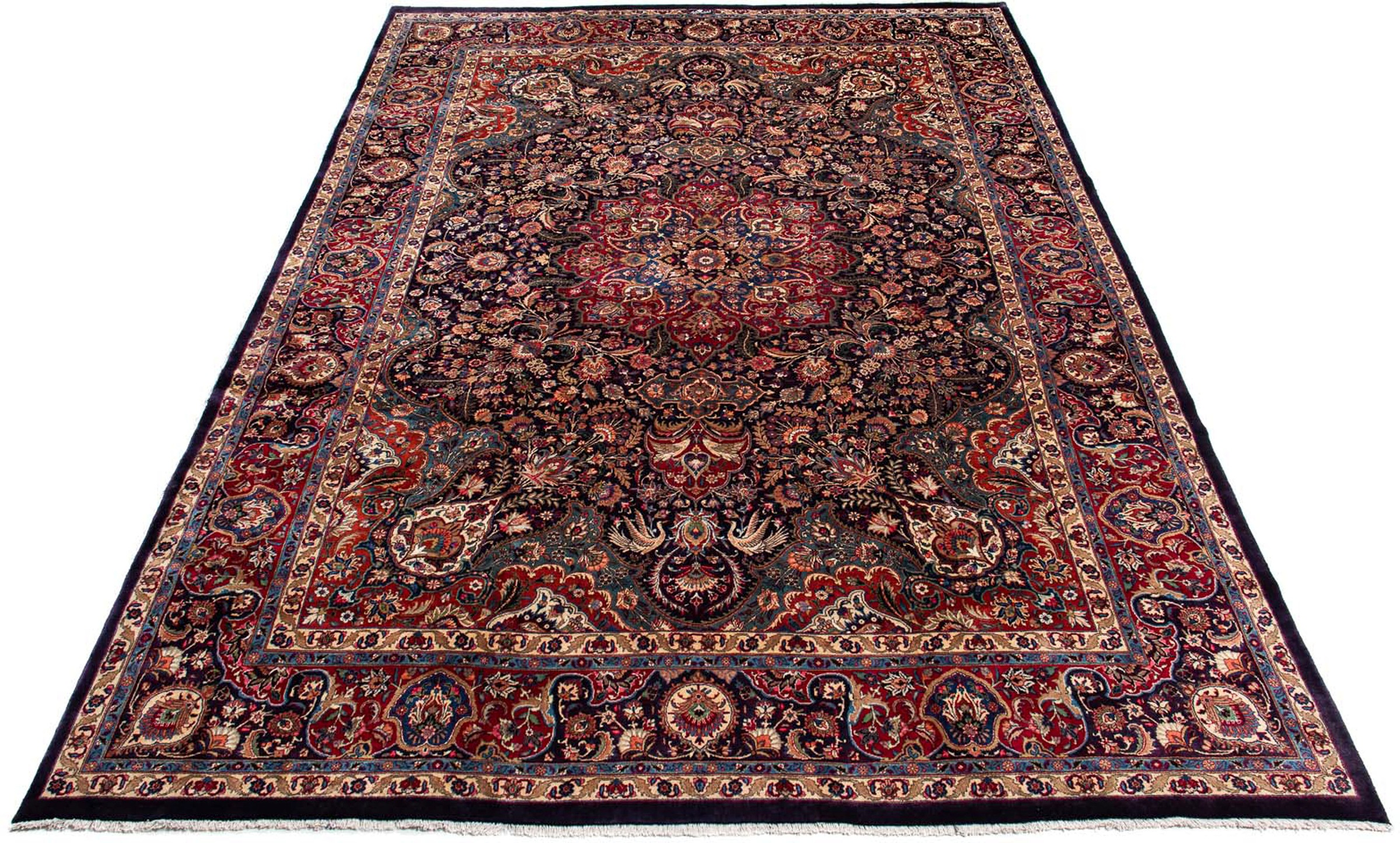 Image of morgenland Orientteppich »Perser - Classic - 487 x 350 cm - dunkelblau«, rechteckig, 10 mm Höhe, Wohnzimmer, Handgeknüpft, Einzelstück mit Zertifikat bei Ackermann Versand Schweiz