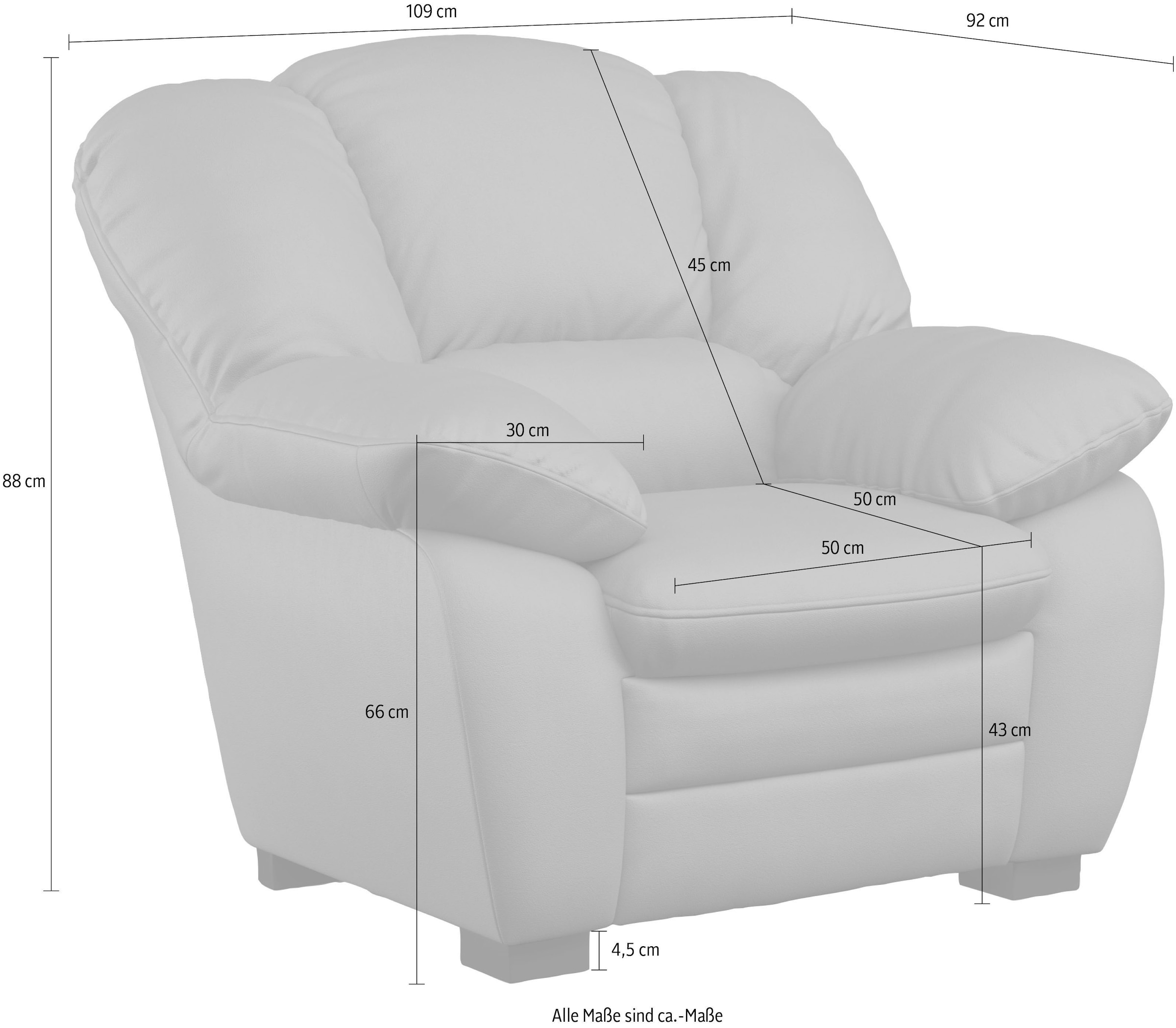 COTTA Fauteuil »SESSEL« ensemble rembourré, également disponible en set