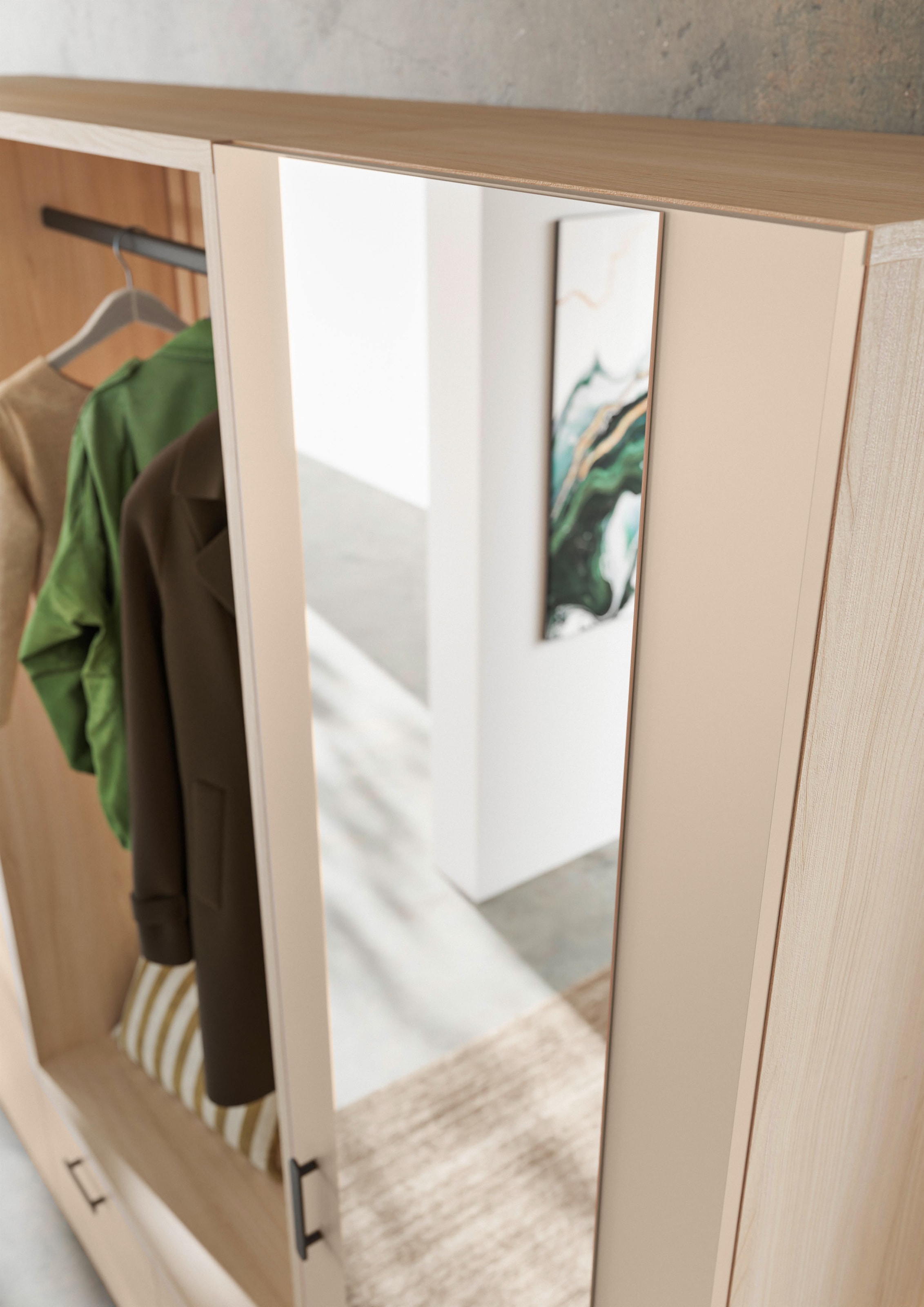 HBZ Ensemble de vestiaires »Hannover Kompaktgarderobe B/H/T 210x200x45 cm« 4 cuis tlg.