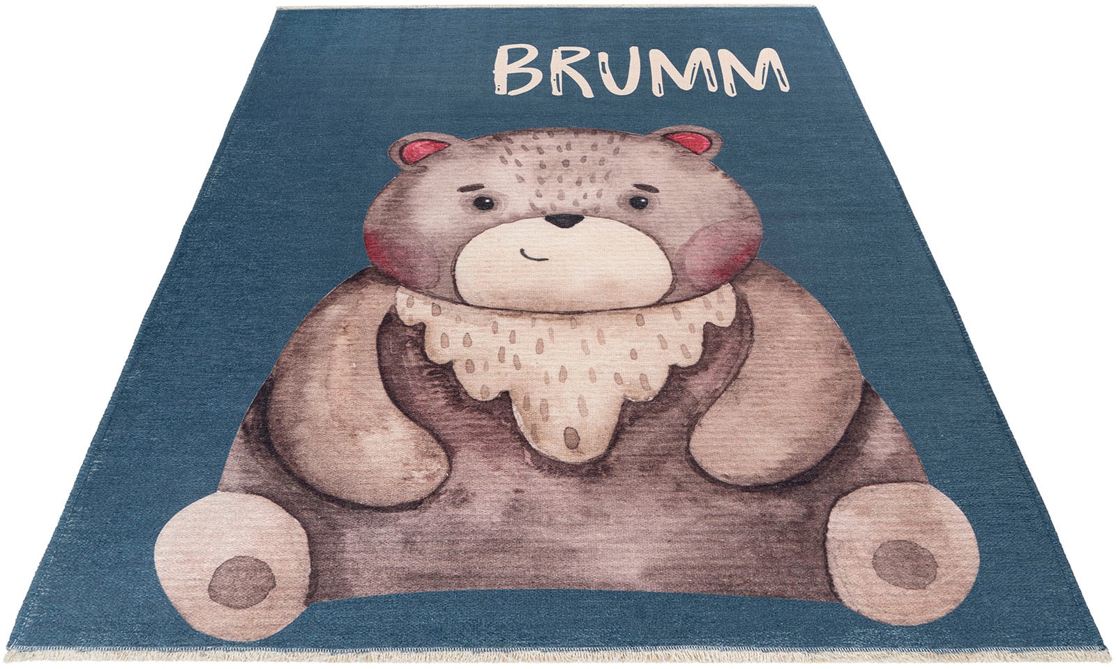 Image of Obsession Kinderteppich »My Greta 613«, rechteckig, 6 mm Höhe, Kurzflor, Motiv Bär, mit Fransen, Kinderzimmer bei Ackermann Versand Schweiz