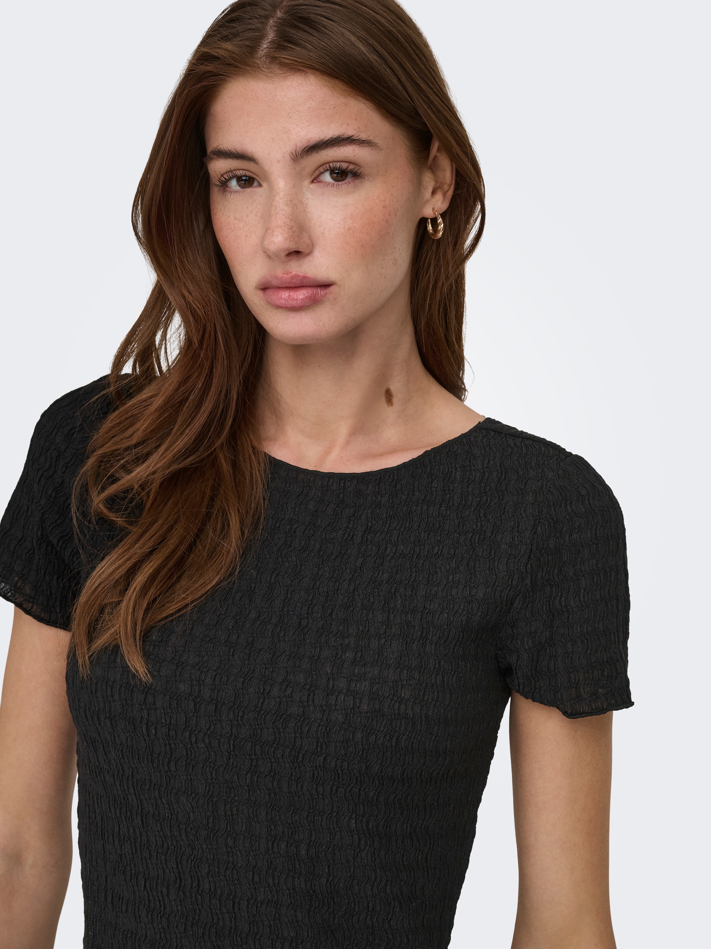 ONLY T-shirt à manches courtes »ONLILSE S/S TOP STRUCTURE JRS NOOS« Kunstfaser, regular fit