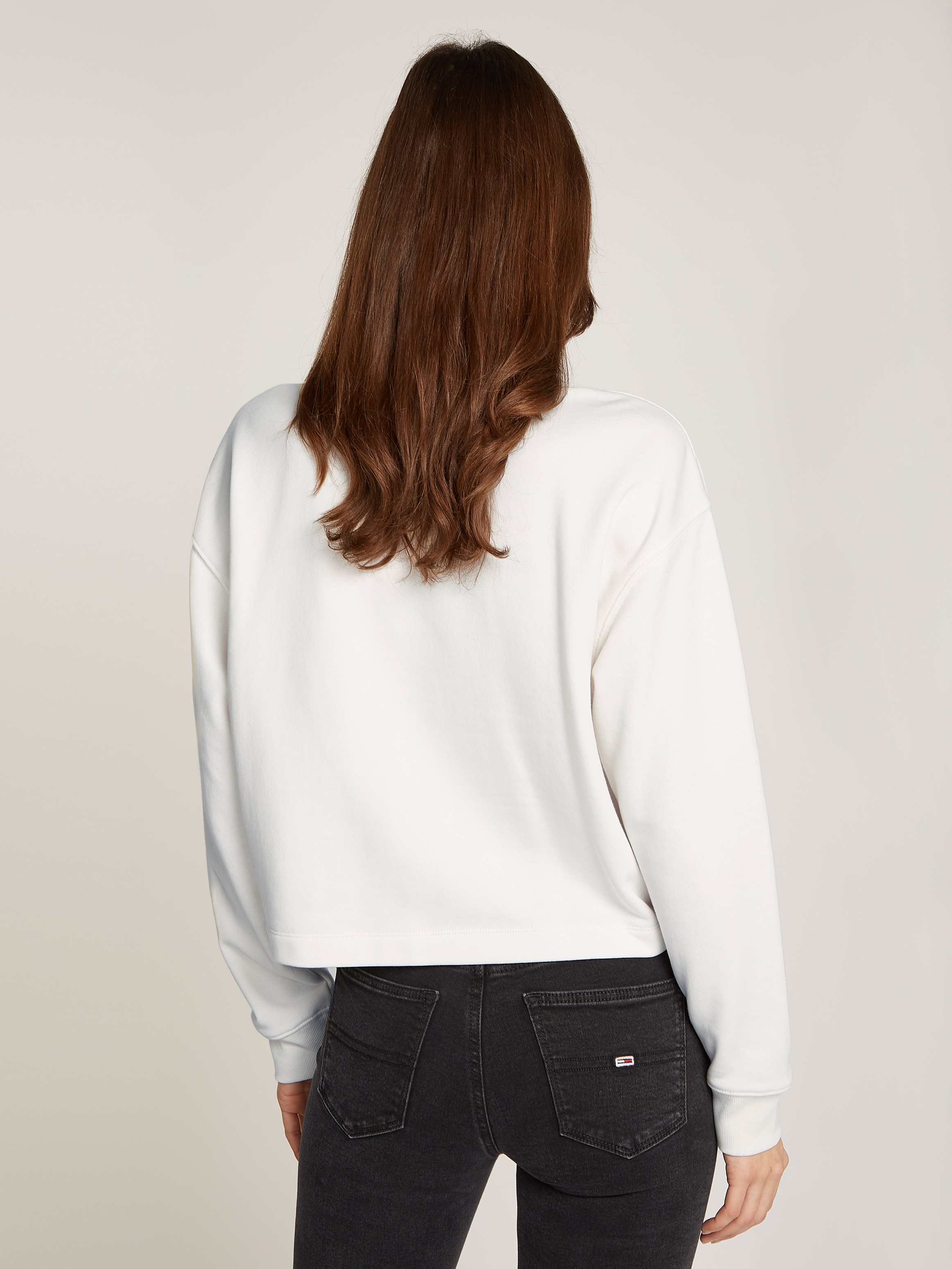 Tommy Jeans Curve Sweatshirt »TJW ESSENTIAL LOGO 1 CREW EXT«, in Grossen Grössen mit Logoschriftzug