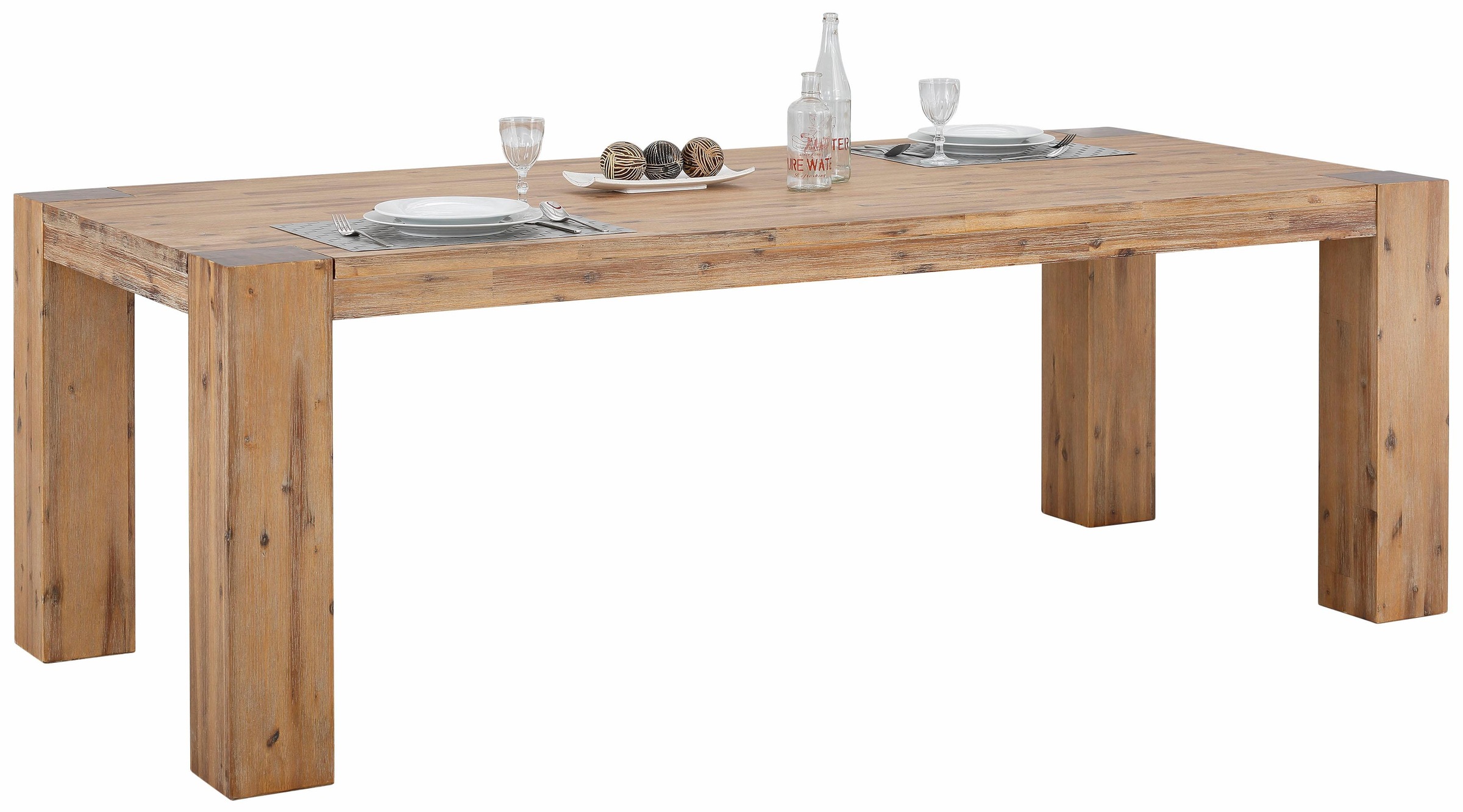 Image of Home affaire Esstisch »Maggie«, aus massivem Akazienholz, in drei verschiedene Tischbreiten und zwei unterschiedlichen Beinstärken bei Ackermann Versand Schweiz