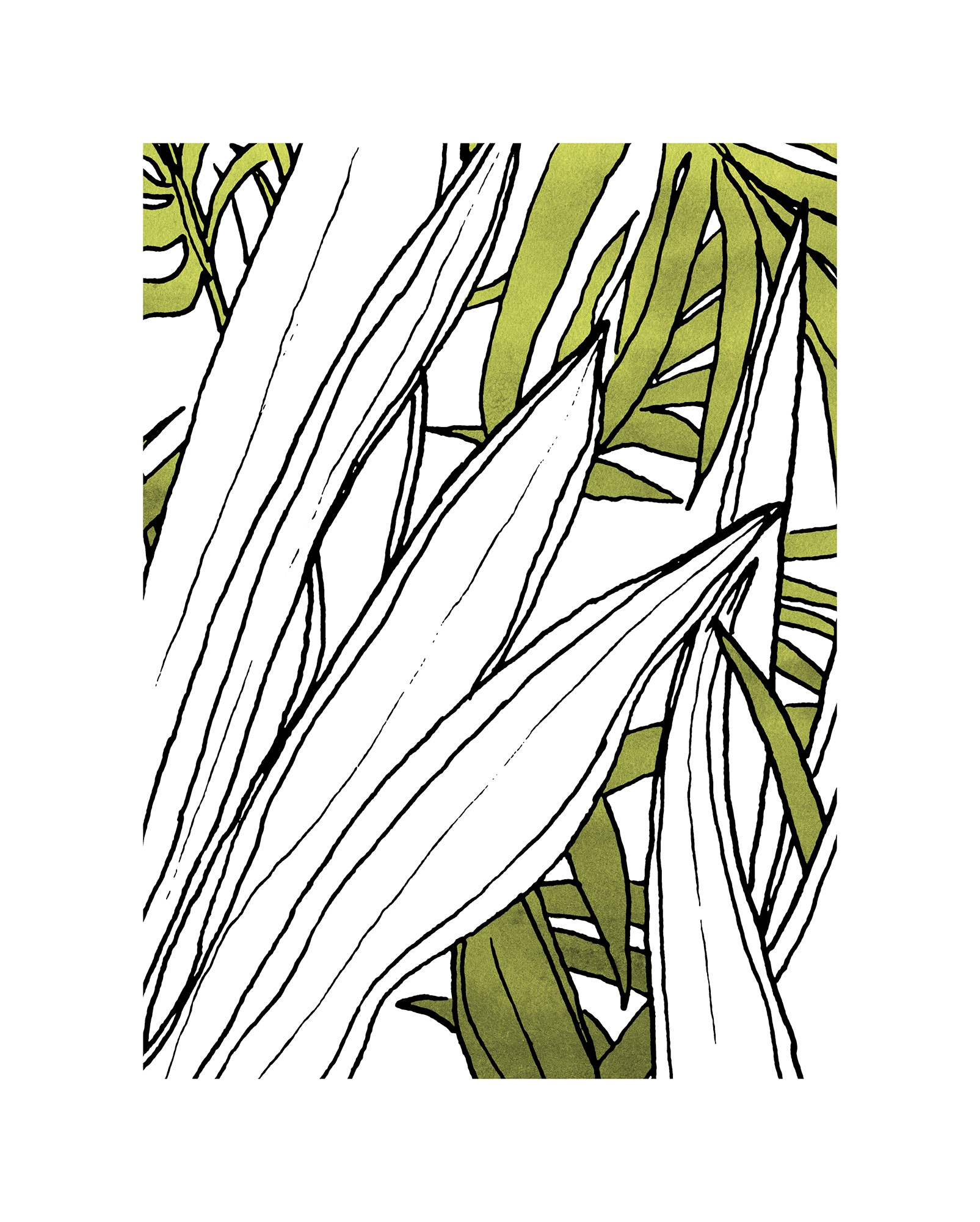 Image of Komar Bild "Bleached Leaves" Natur 1 Stk. tlg. Wandbild zur Dekoration - ohne Rahmen