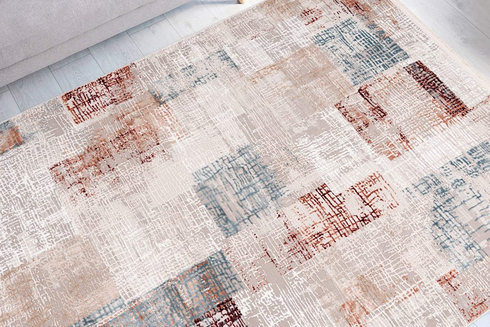 Image of calo-deluxe Teppich "Miran 725" rechteckig 12 mm Höhe Vintage Design, mit Fransen, Wohnzimmer