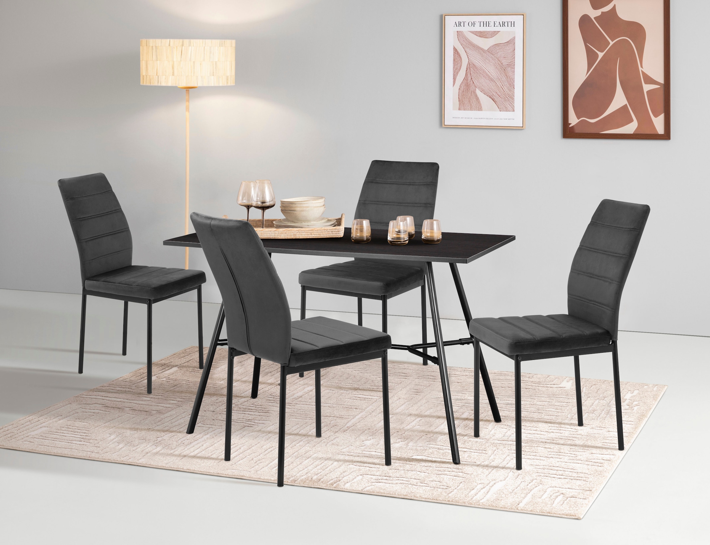 INOSIGN Table de salle à manger »Cannington, TOPSELLER!, OTTOs Choice« Tisch, Küchentisch, Auszugstisch, TOPSELLER!,  Metall Gestell, Tischplatte aus MDF , OTTOs Choice