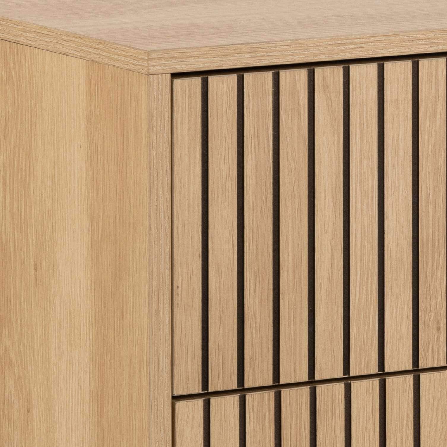 ACTONA GROUP Buffet »Albany« aspect chêne, façade à lamelles, 3 tiroirs, L: 80,6 cm