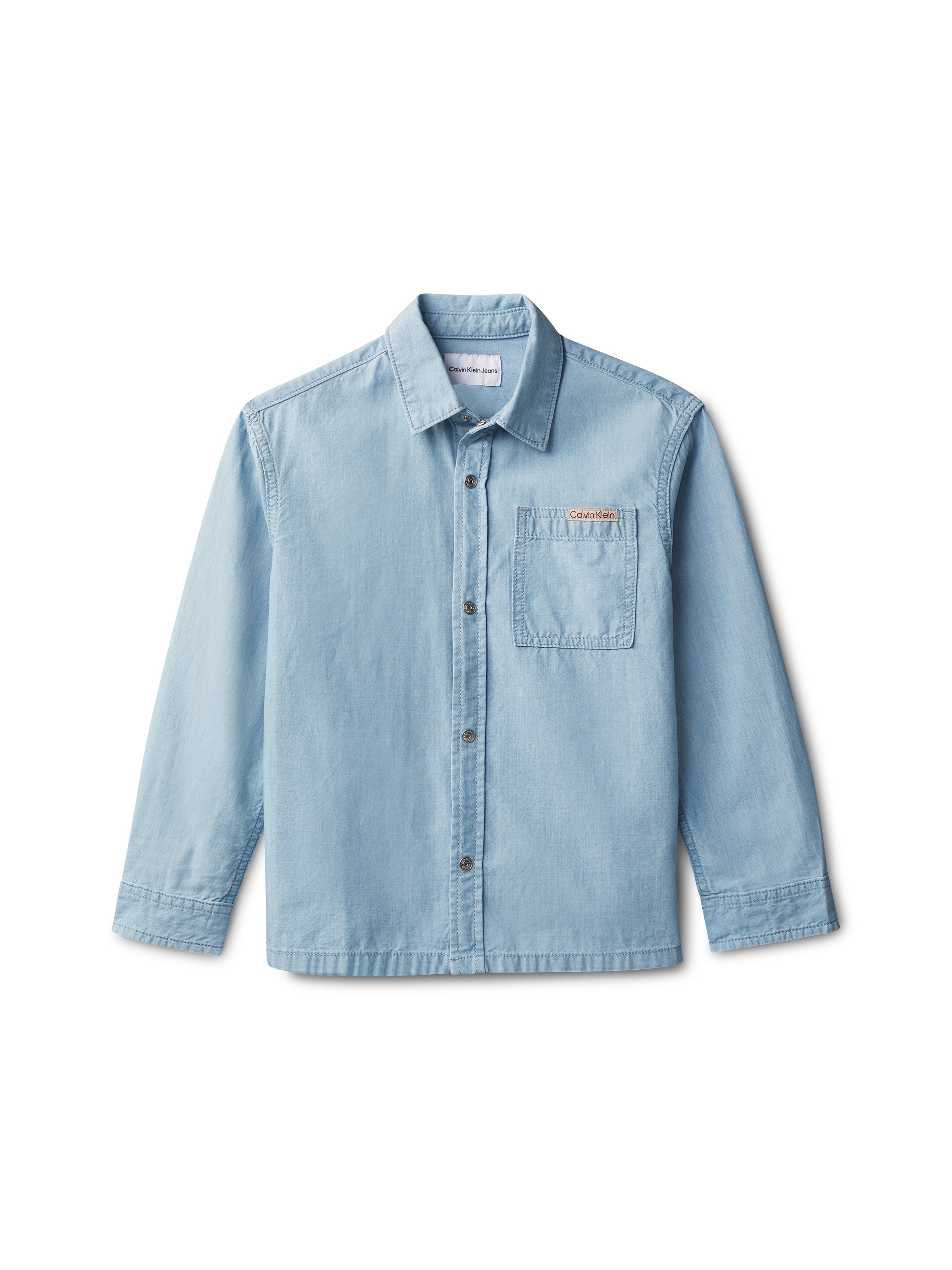 Calvin Klein Jeans Chemise en jean »CHAMBRAY WOVEN« coupe Regular pour enfants avec poche poitrine
