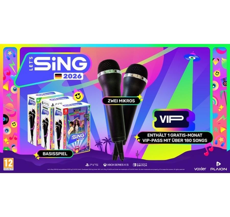   Spielesoftware »GAME Let's Sing 2026 + 2 Mics für PS5 German Version« PlayStation 5