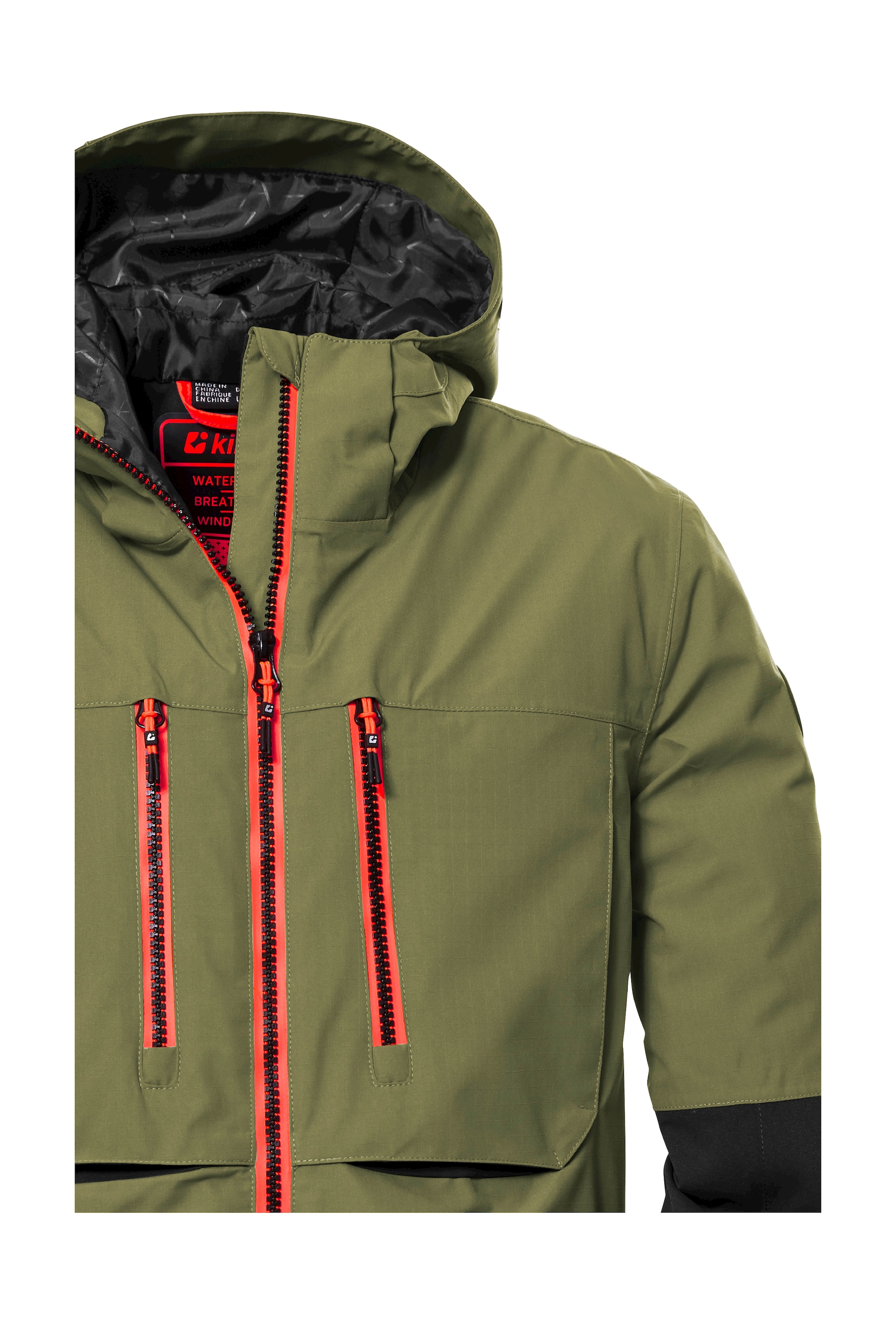 Killtec Skijacke »KSW 127 BYS SKI JCKT«, Wasserdichte, atmungsaktive Kinderjacke mit verstellbarer Kapuze