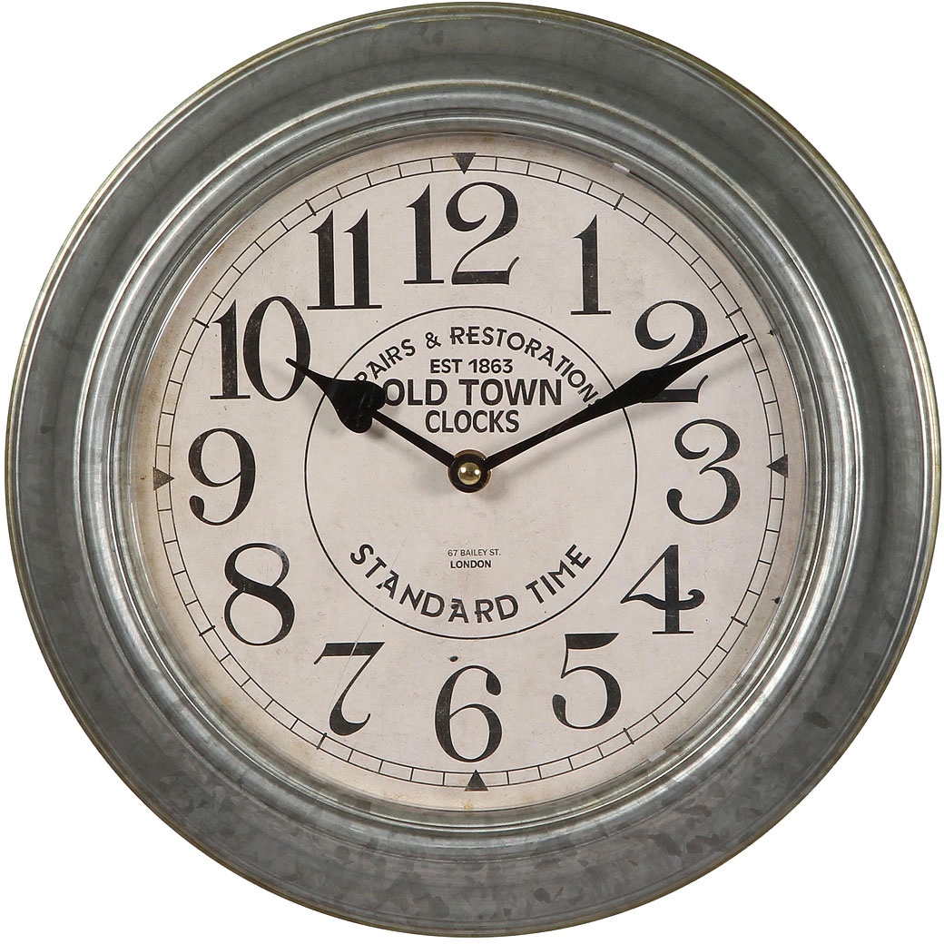 Image of Ambiente Haus Wanduhr "Wanduhr aus metall 30cm silber"