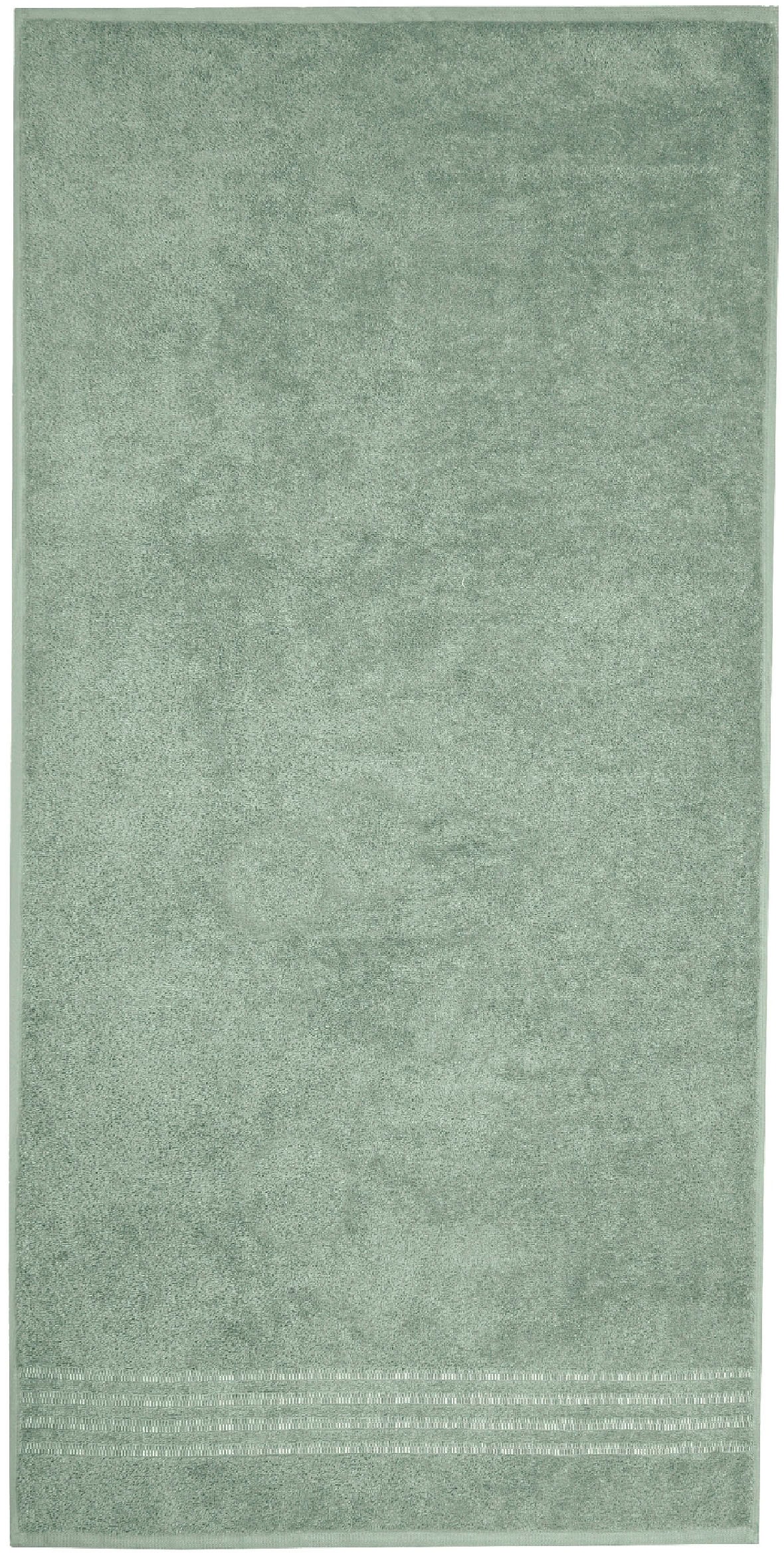 Schiesser Duschtücher »Milano aus 100% Baumwolle mit eleganter Bordüre in Hoch-Tief-Optik«, (Set, 2 St., 2er Set Badetücher 70 x 140 cm), Made in Green