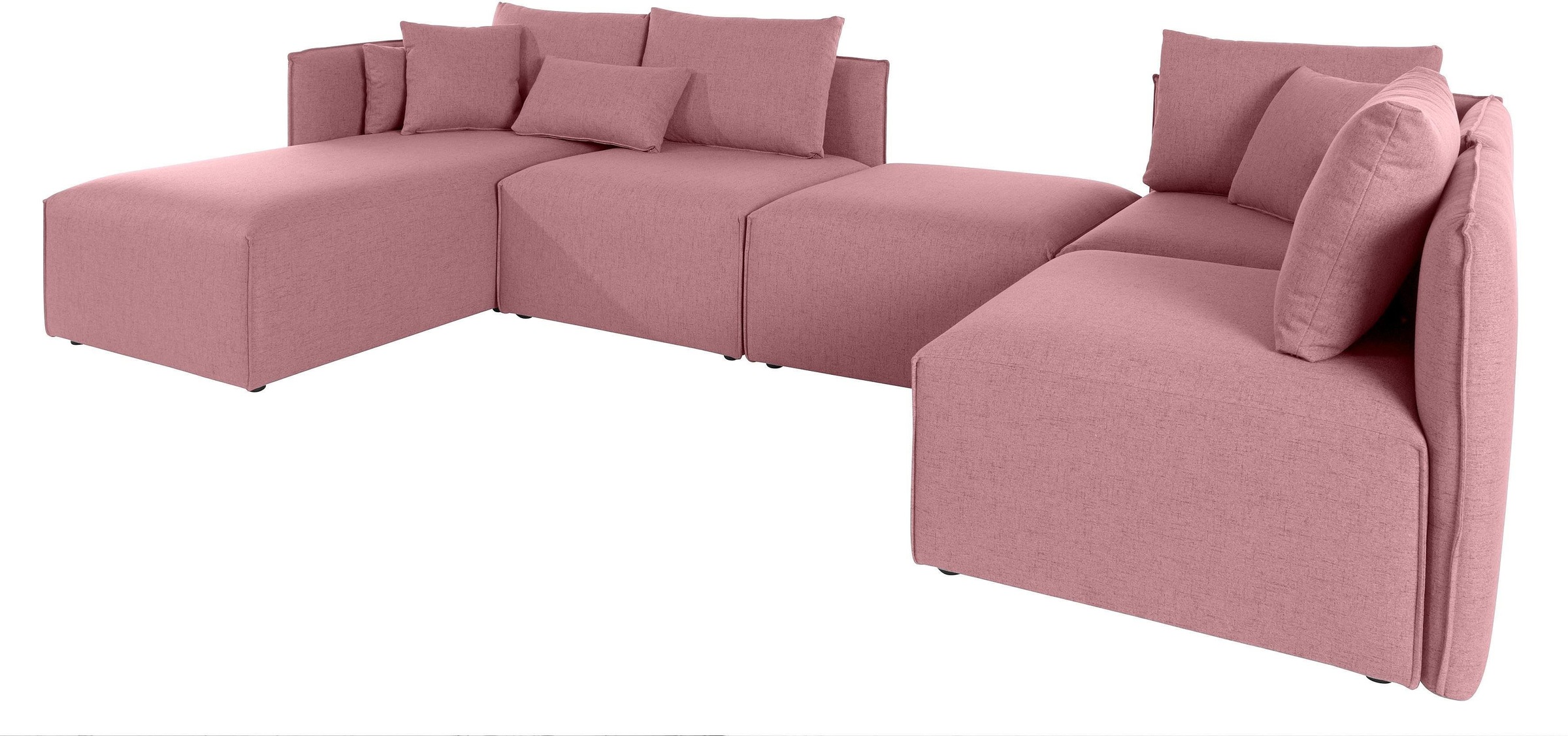 Image of elbgestoeber Wohnlandschaft »Elbdock«, (5 St.), zusammengesetzt aus Modulen, in vielen Bezugsqualitäten und Farben bei Ackermann Versand Schweiz