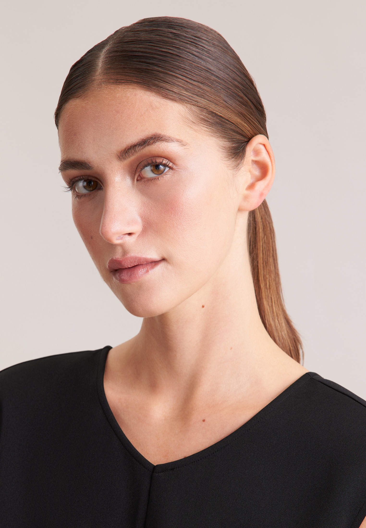 seidensticker Blusenkleid Ohne Arm V-Neck Uni