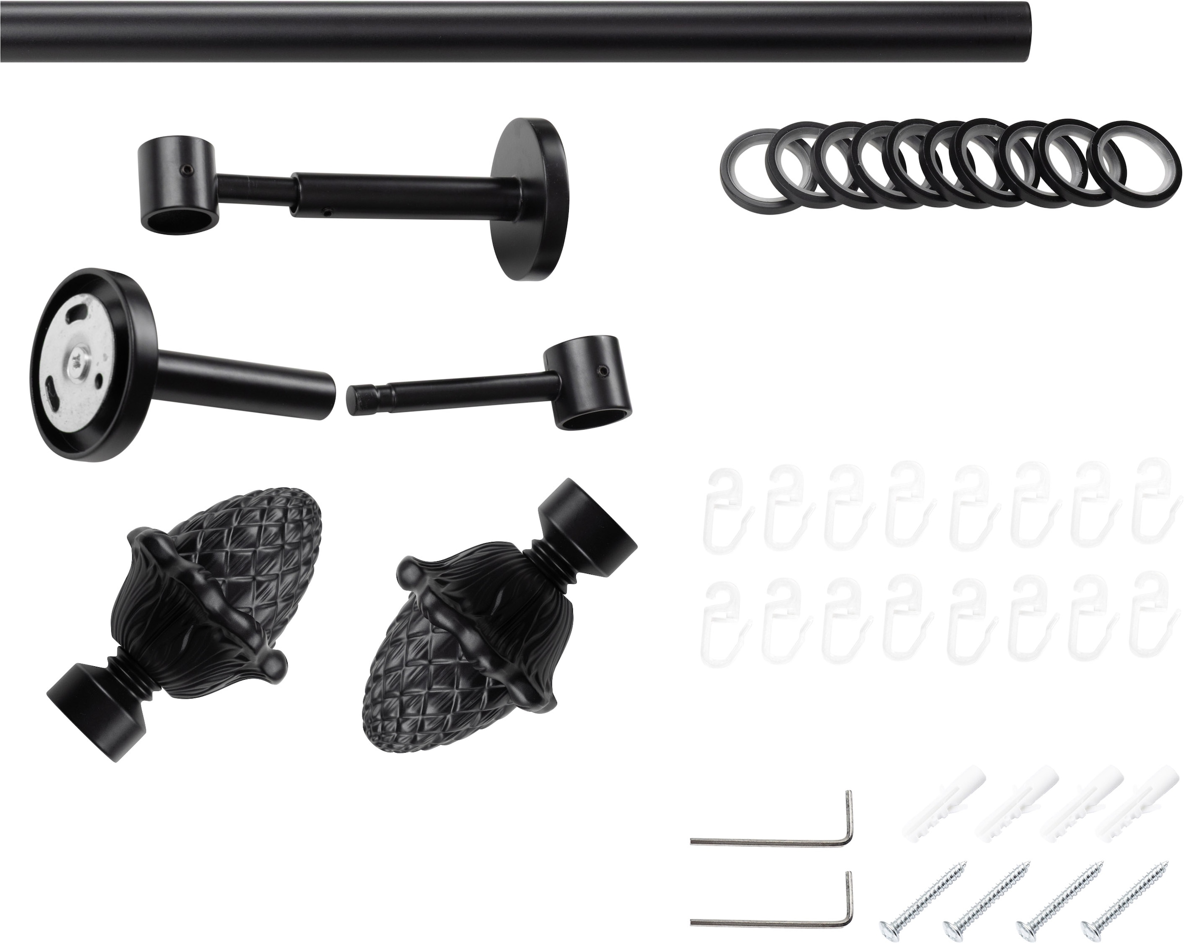 SN DECO GROUP Gardinenstange Ø 19 mm Fixmass;kürzbar