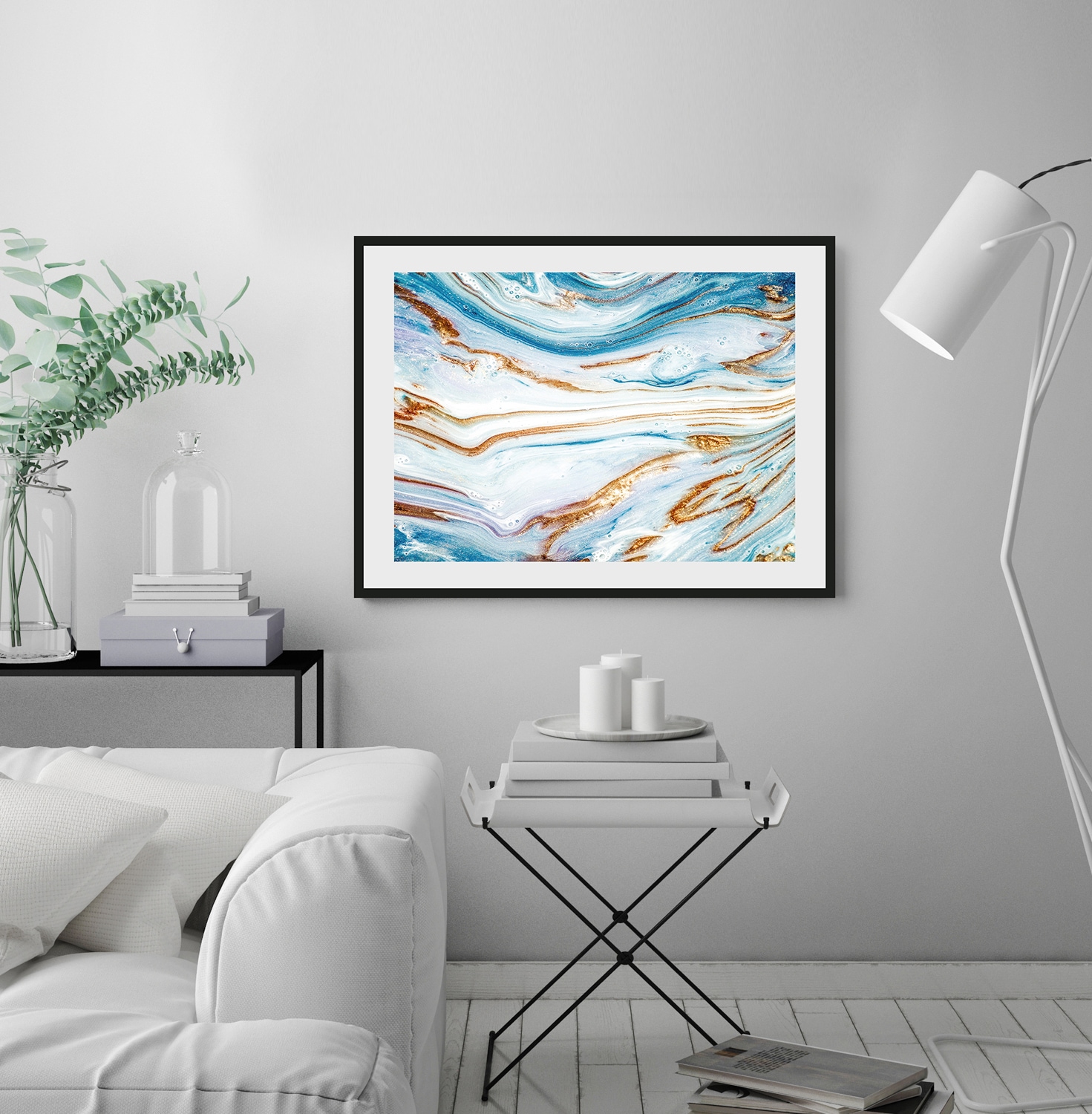 Image of queence Bild "Eleni" Abstrakt Marmor Spa Spirituelle Bilder Stein Abstrakt, Marmor, gerahmt