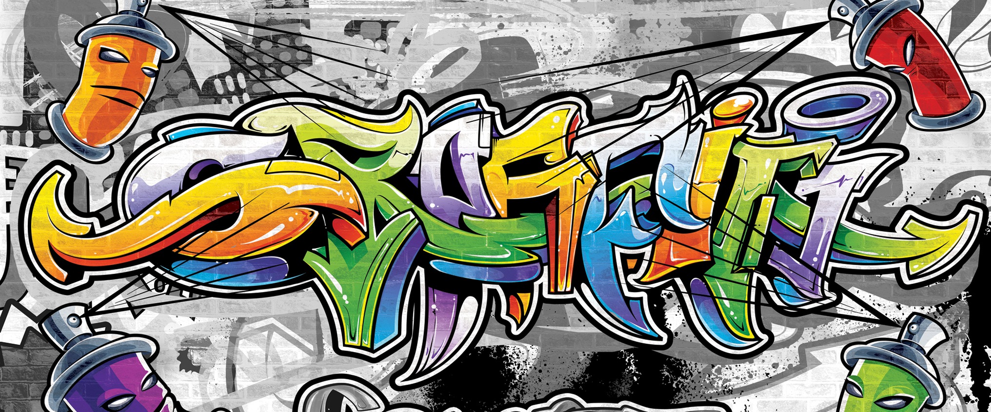 Image of Consalnet Fototapete »Buntes Graffiti«, Motiv bei Ackermann Versand Schweiz