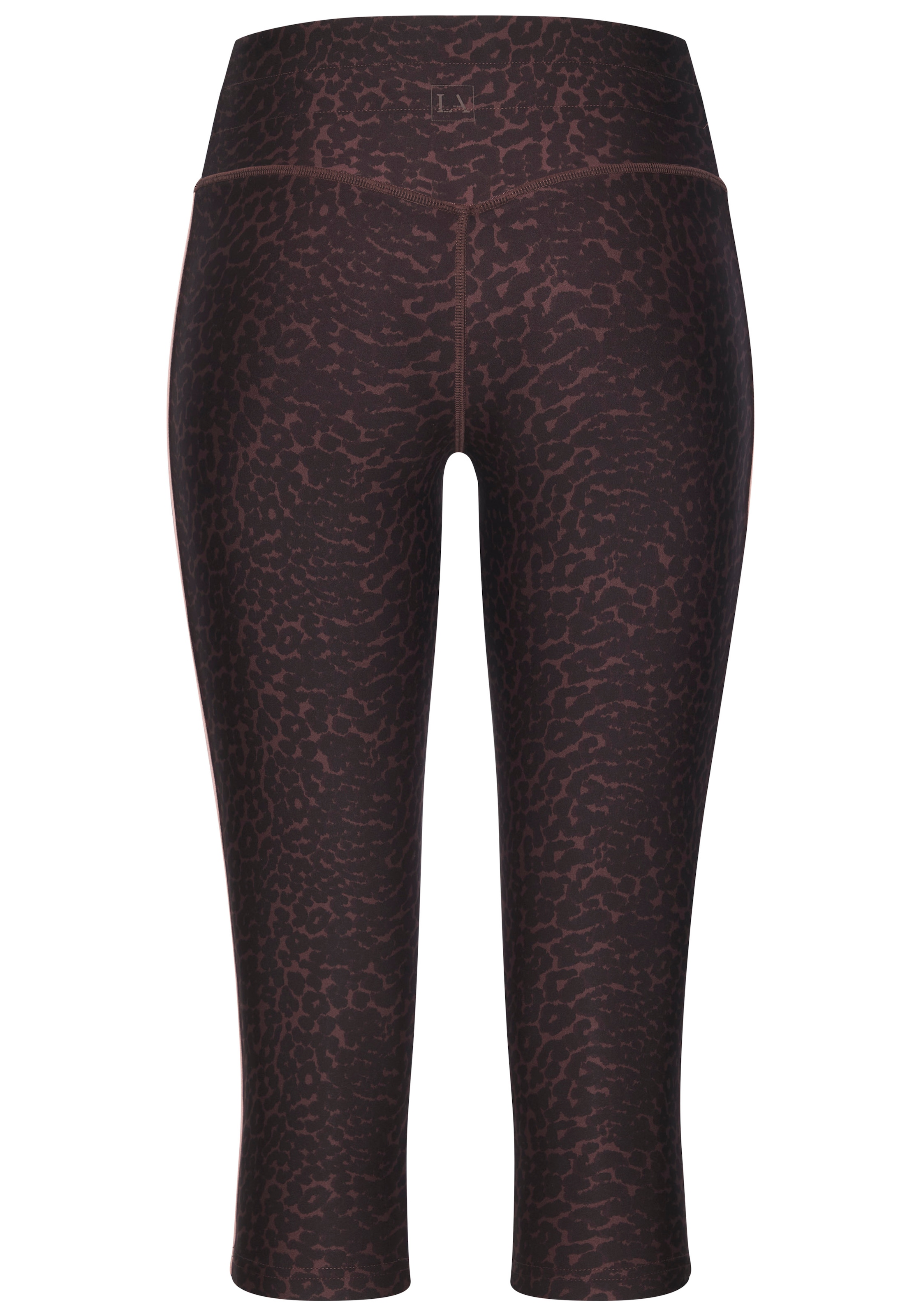 LASCANA ACTIVE Pantalon de sport  in Leo-Optik mit breitem Bündchen