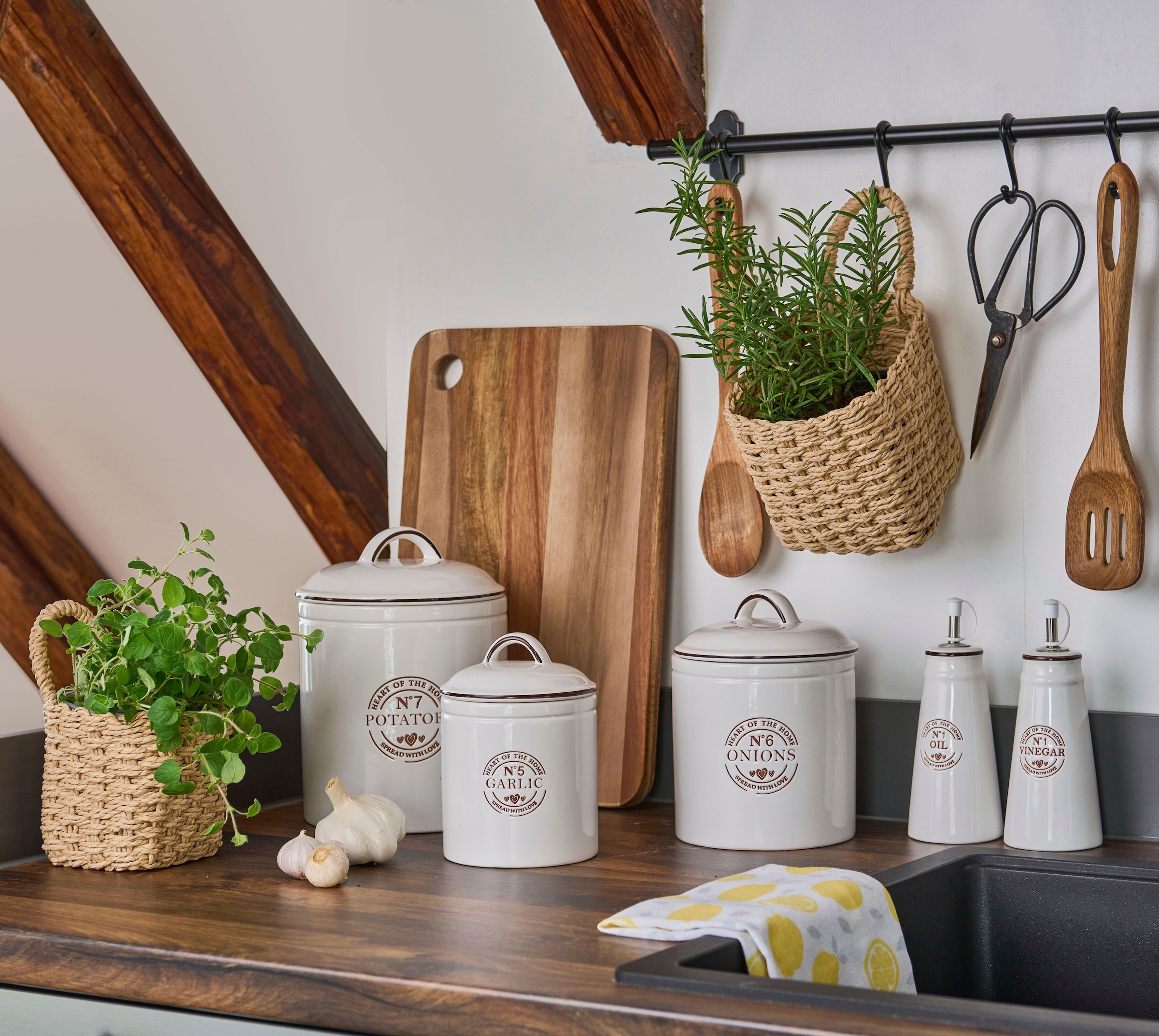 Zeller Present Vorratsdose »Potatoes« 1 Stk. tlg. Eleganter Landhausstil