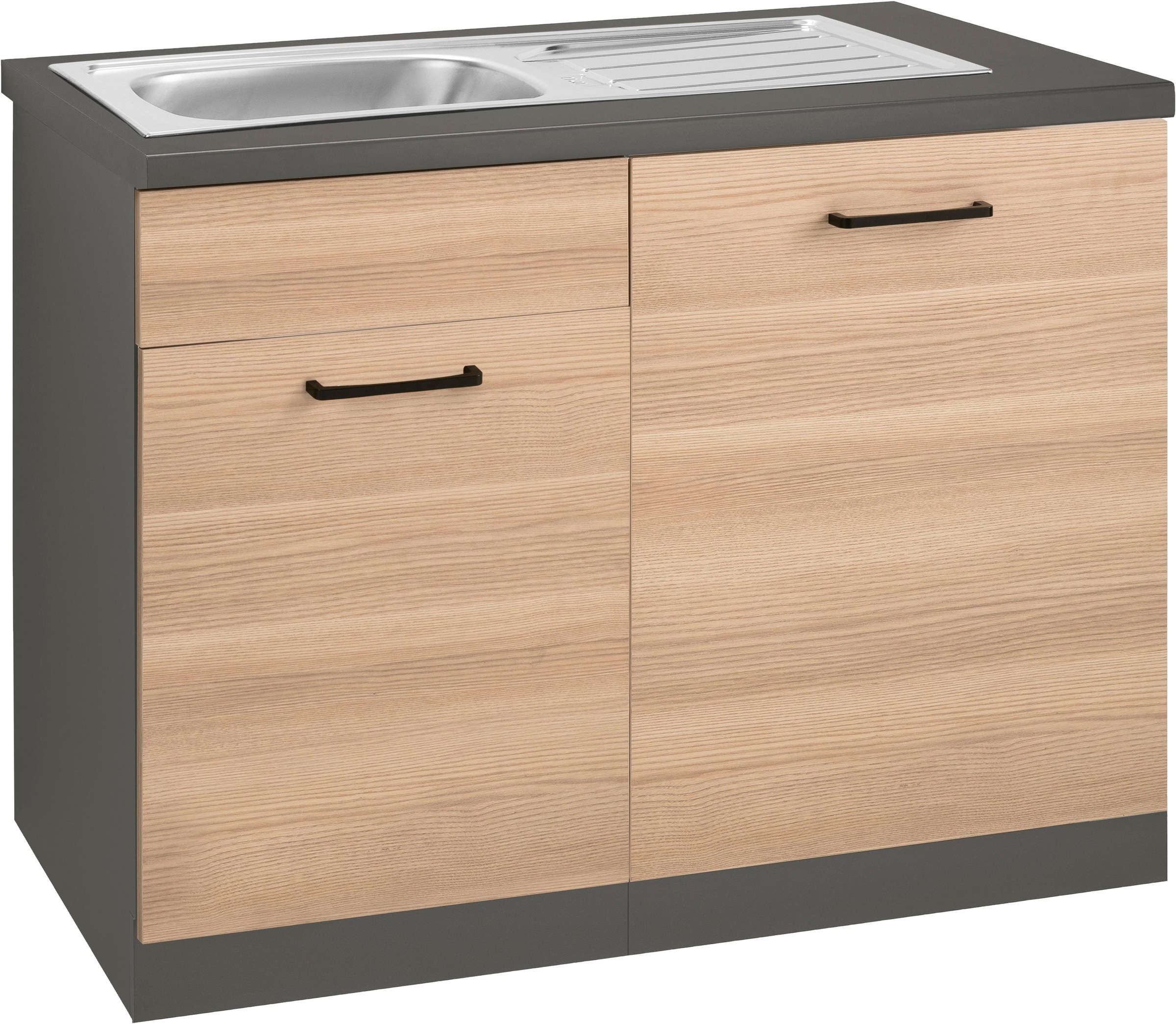 Image of wiho Küchen Spülenschrank »Esbo«, 110 cm breit, inkl. Tür/Sockel für Geschirrspüler bei Ackermann Versand Schweiz