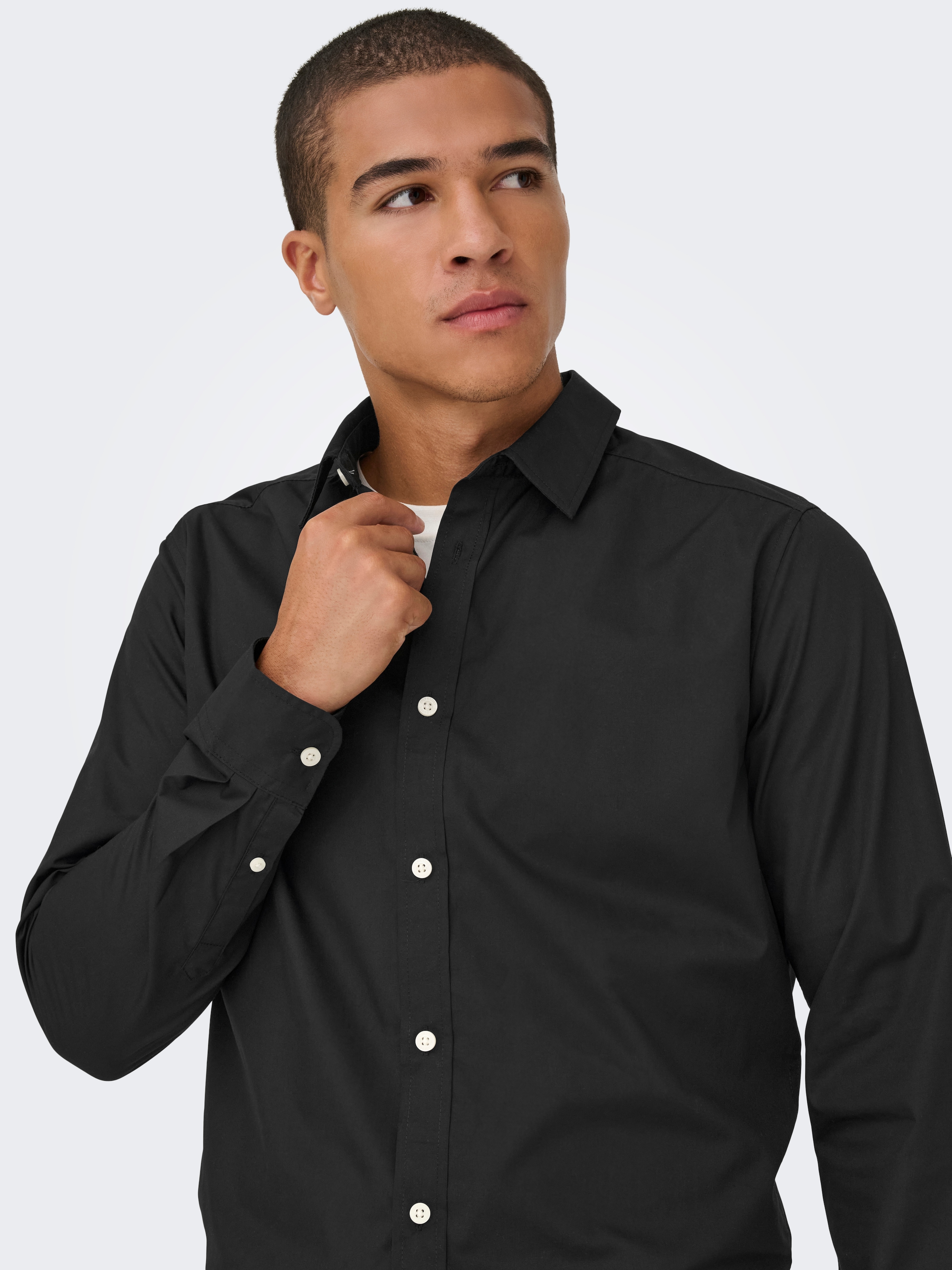 ONLY & SONS Langarmhemd »ONSFLORIAN LIFE LS POPLIN SHIRT OTL«