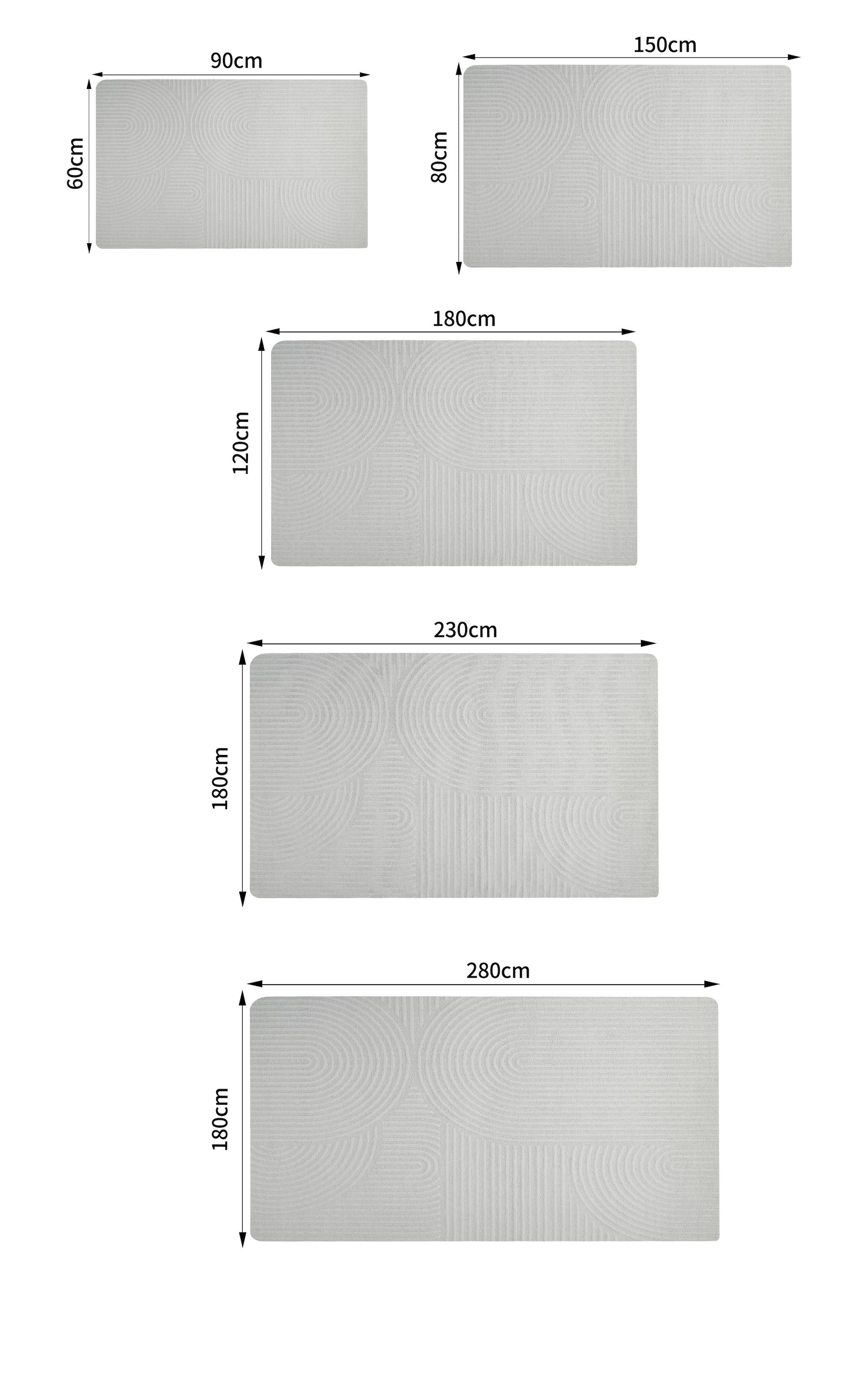GOODproduct Tapis »Jola, In- und Outdoor geeignet, Hoch-Tief-Design, Scandi« Rectangulaire 9 mm Höhe structure haut-bas, zen, résistant aux intempéries et aux UV, balcon, camping