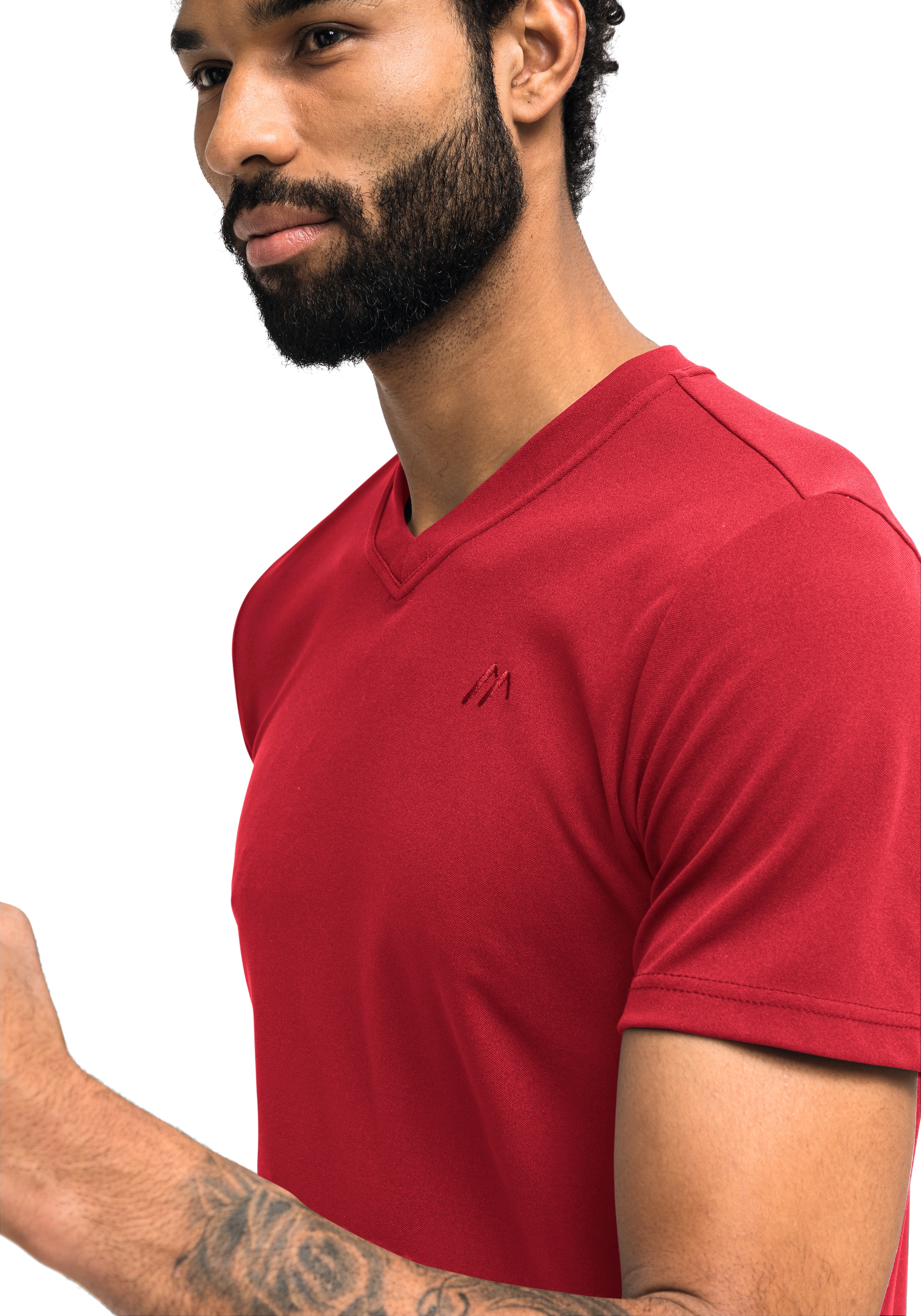 Maier Sports T-shirt »Wali« Herren Kurzarmshirt, leichtes Sommer Funktionsshirt, V-Ausschnitt