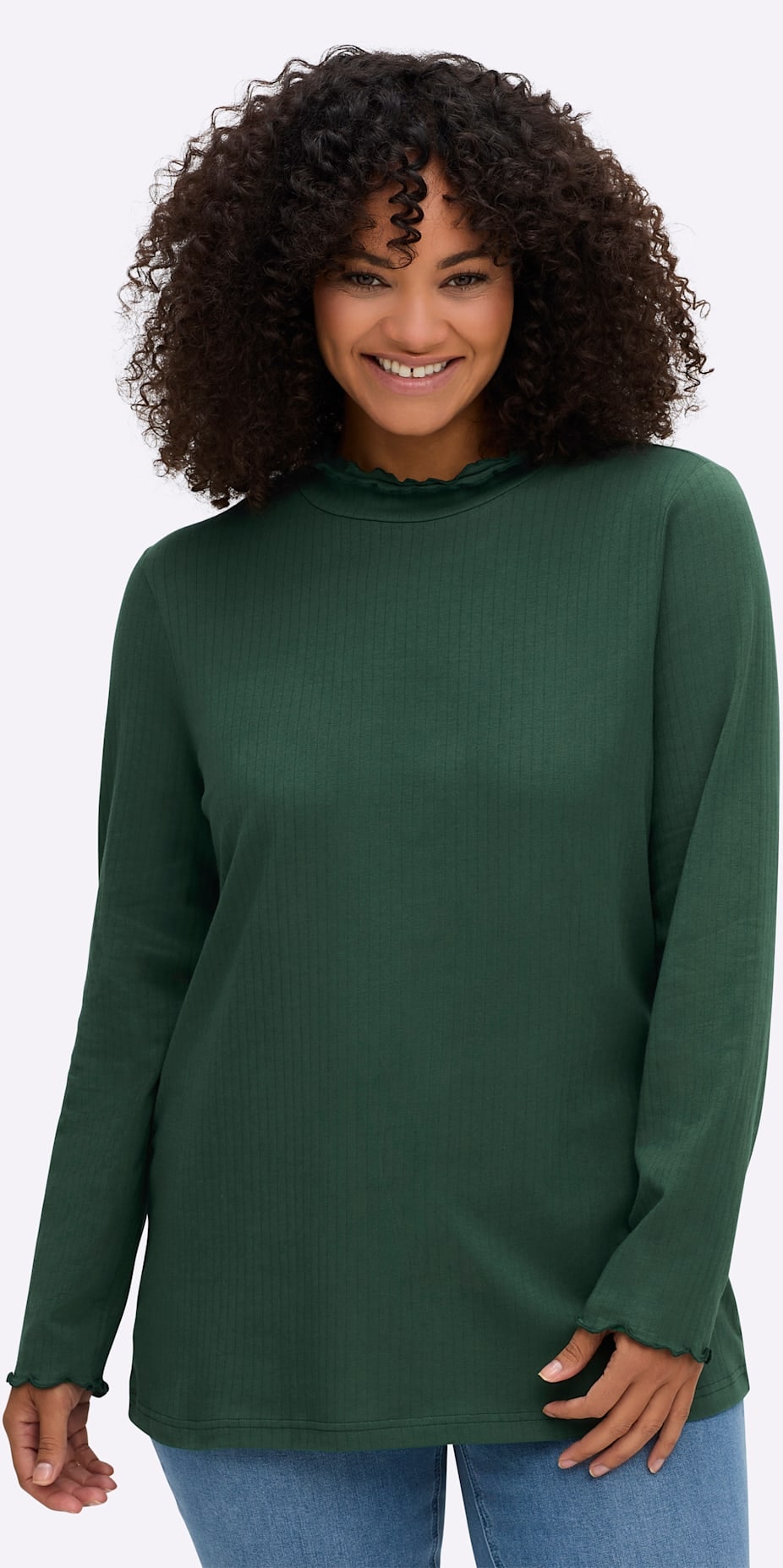 Image of Sheego Stehkragenshirt "Shirtrolli" 1 Stk.