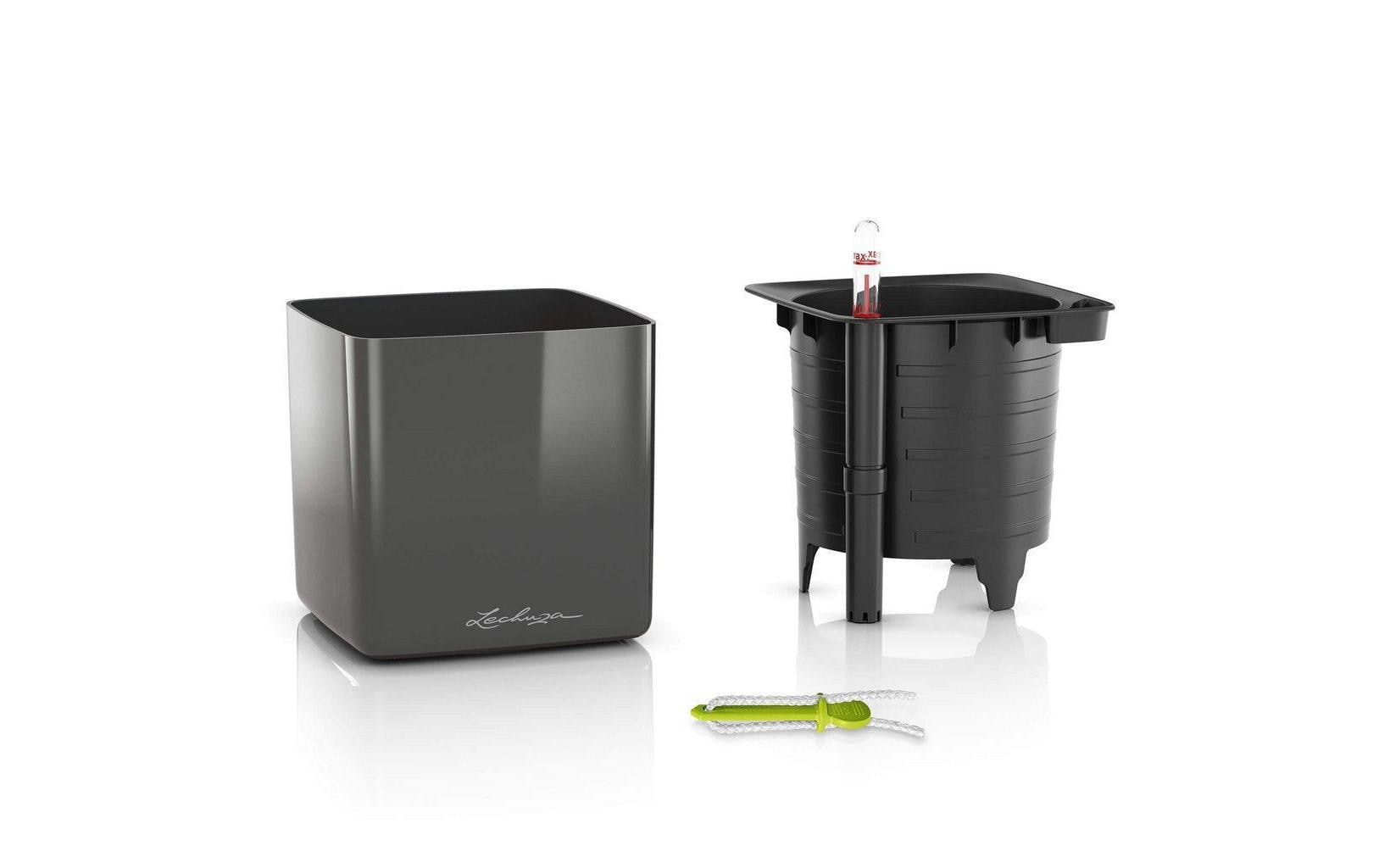   Blumentopf »Lechuza Pflanzentopf CUBE Glossy Ku« Material: Polycarbonat, Polypropylen