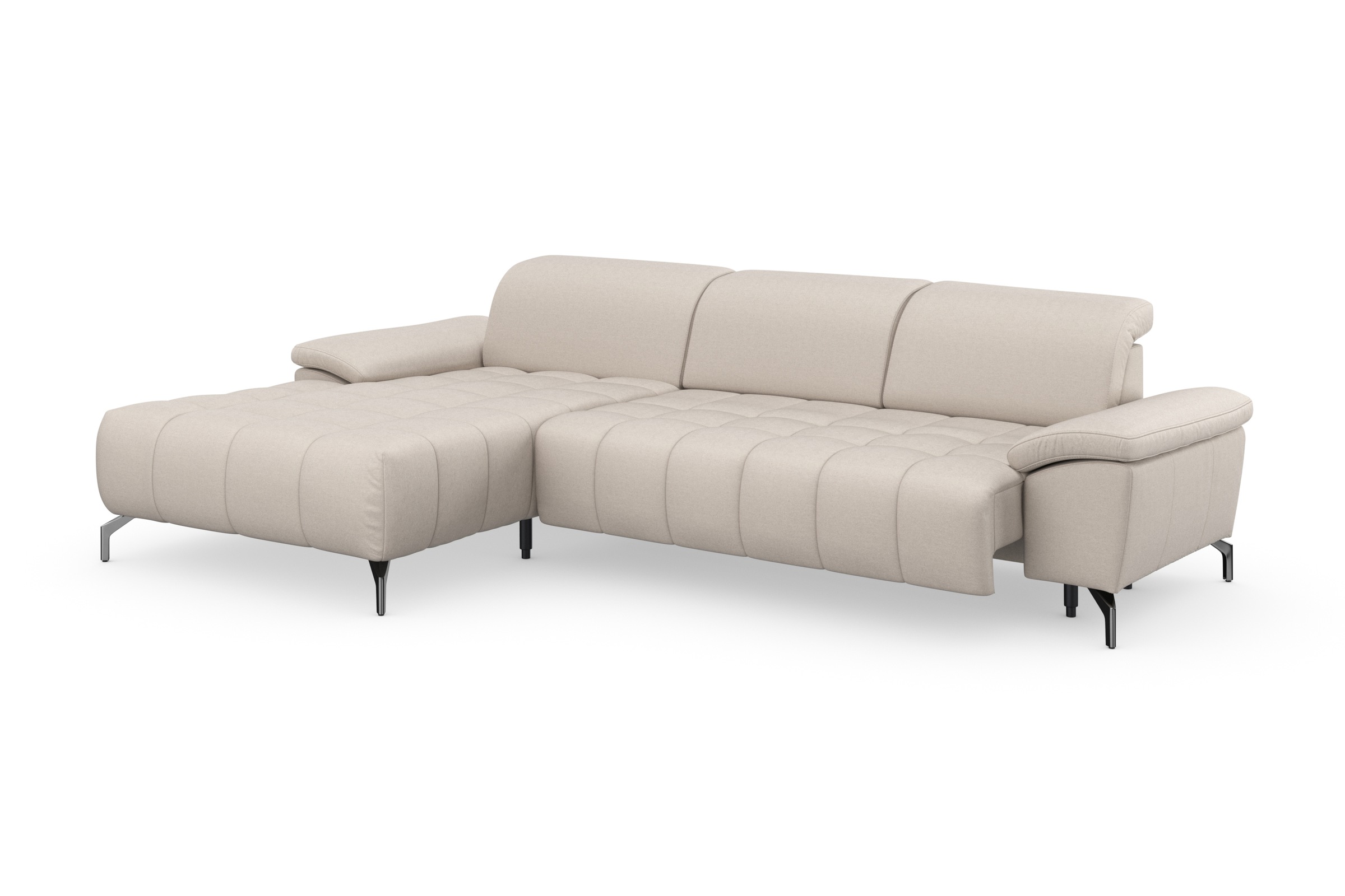 sit&more Ecksofa »Cool L-Form«, wahlweise mit Kopfteilverstellung und Vorziehsitz, motorisch