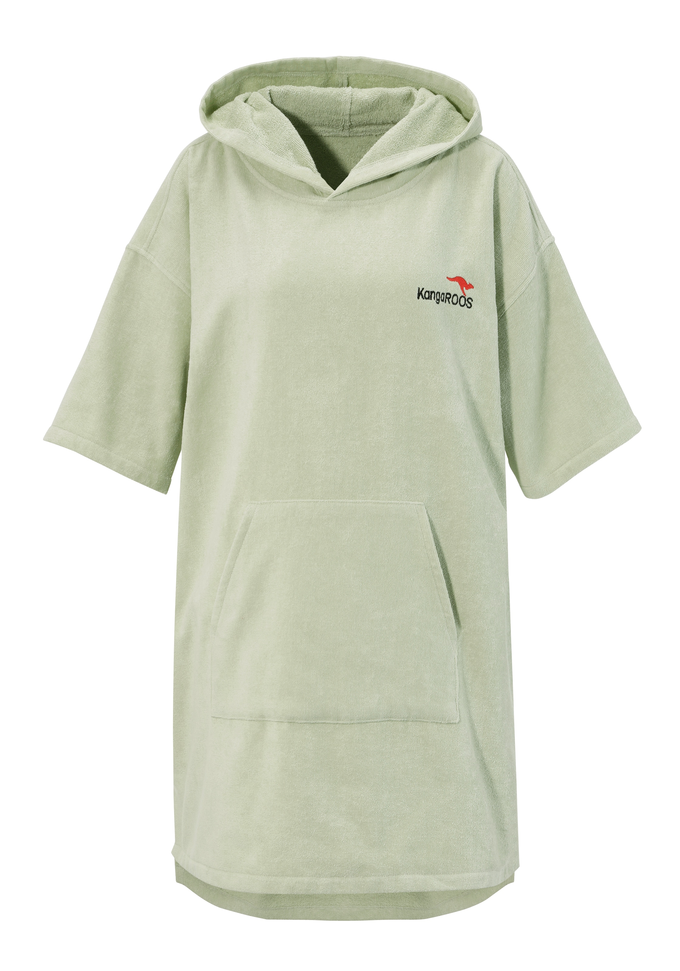 KangaROOS Poncho de bain »Summer, ideal für Sauna, Spa & im Urlaub, Damen & Herren« 1 cuis Surfponcho, mit Bauchtasche, 100% Baumwolle, Frottee