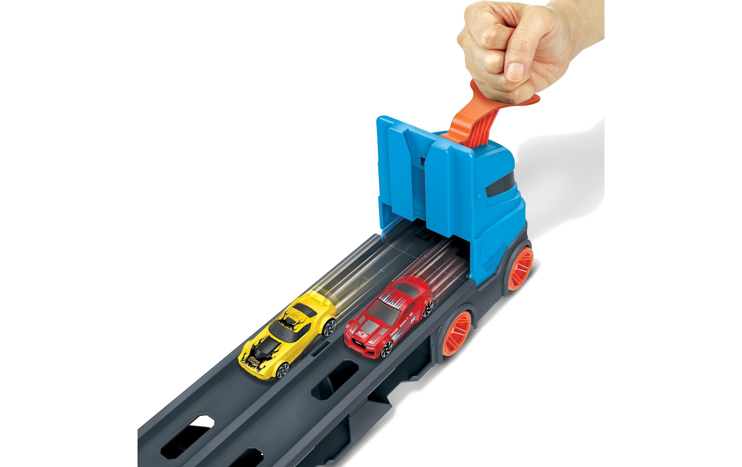 Hot Wheels Spielzeug-Auto »City 2-in-1 Rennbahn-Transporter«