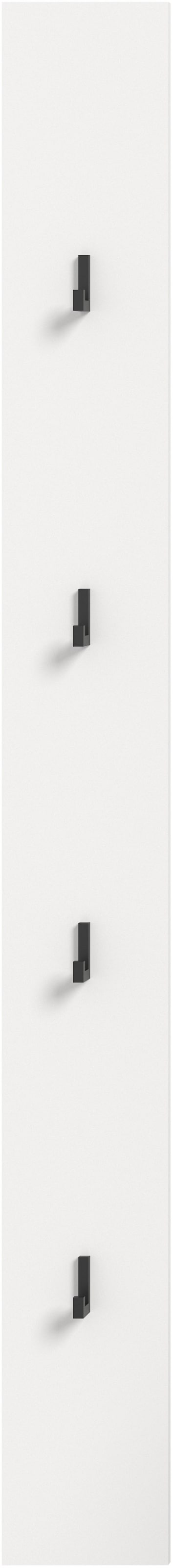 welltime Barre à crochets »VICENZA, TOPSELLER!, Höhe 150cm, 4 schwarze Haken« Paneel, Wandpaneel, Paneel, Wandhaken, Wandboard