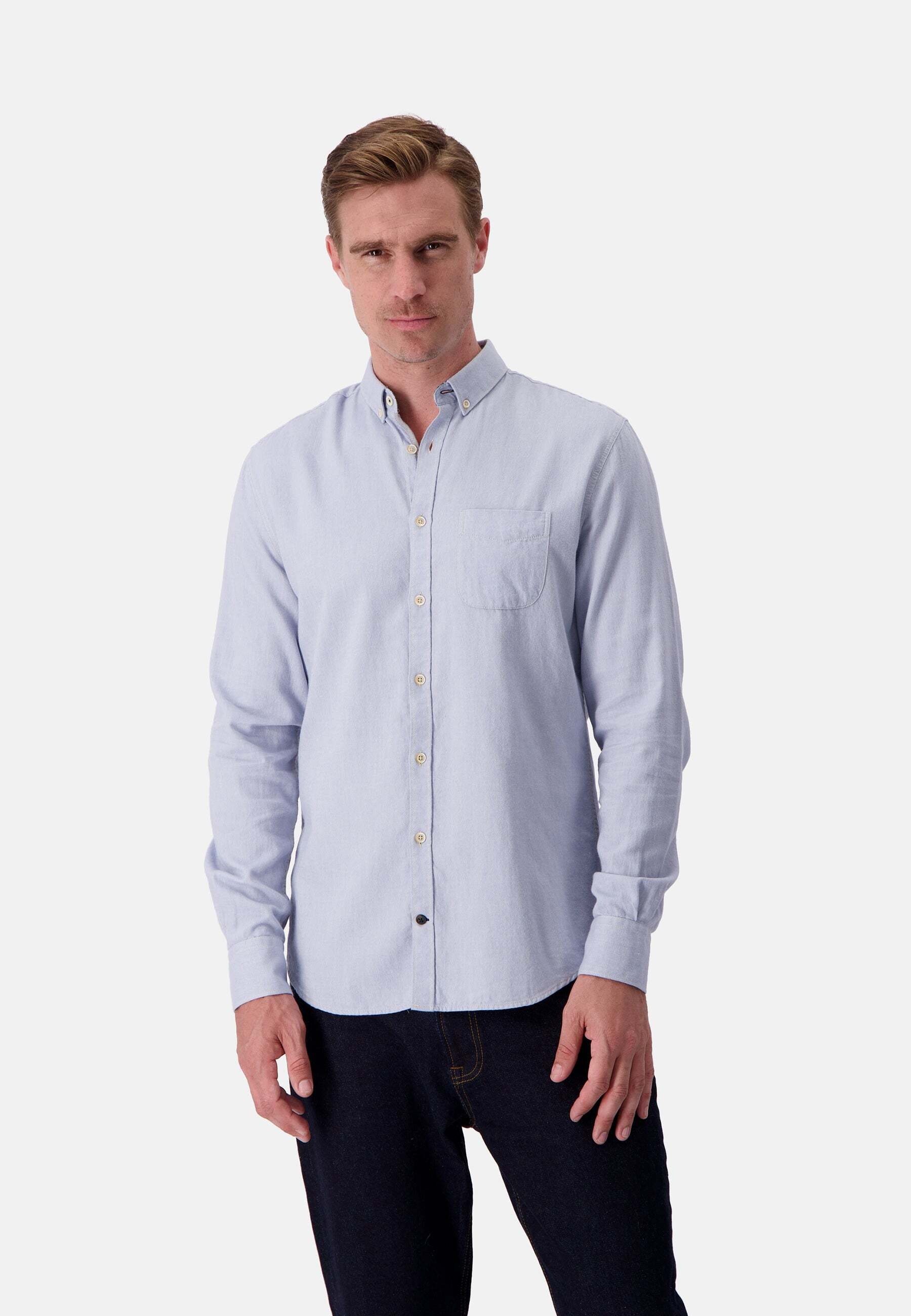 colours & sons Langarmhemd »colours & sons Langarmhemd Shirt Brushed Twill«
