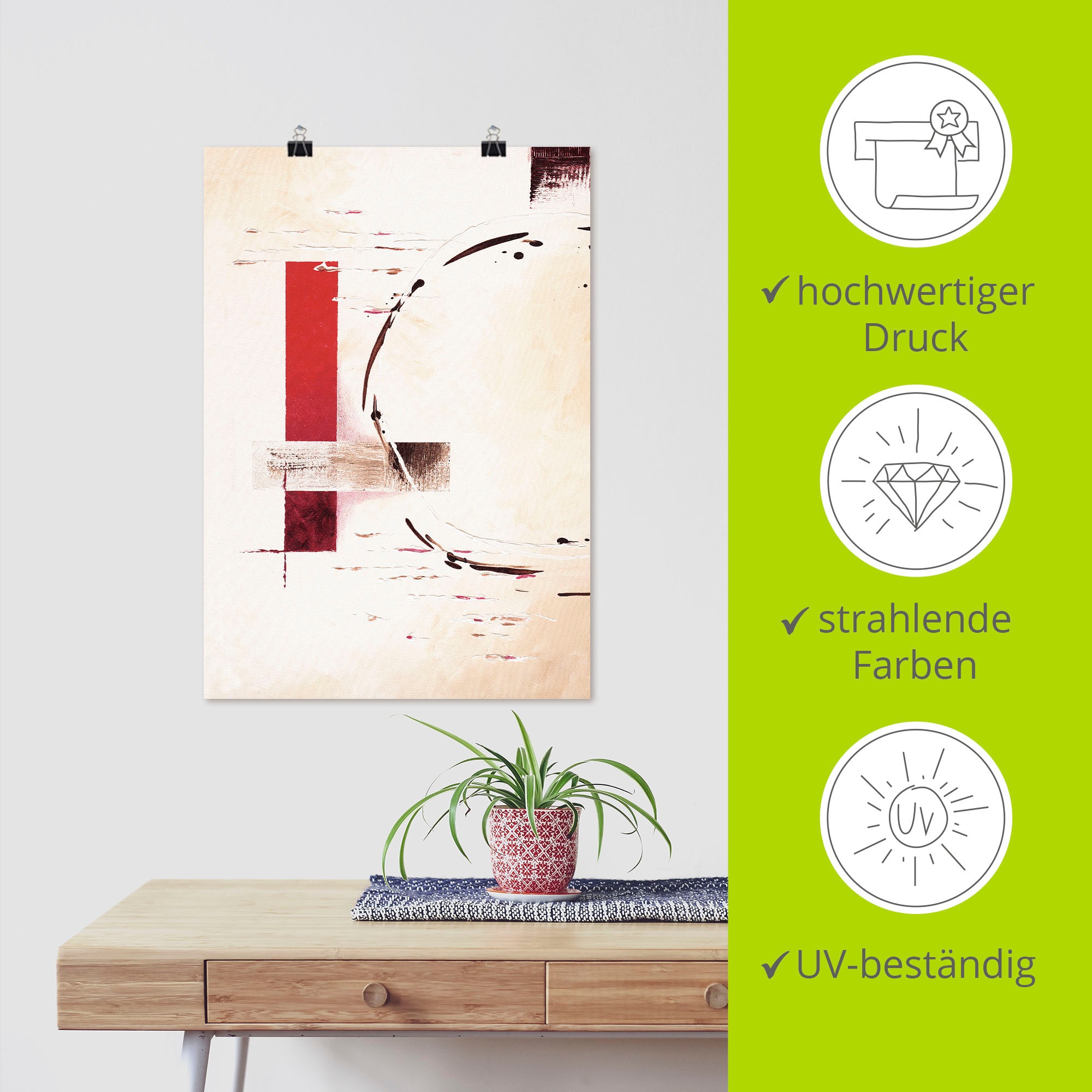 Artland Poster »Spot I«, Gegenstandslos, (1 St.), als Alubild, Leinwandbild, Wandaufkleber oder Poster in versch. Grössen