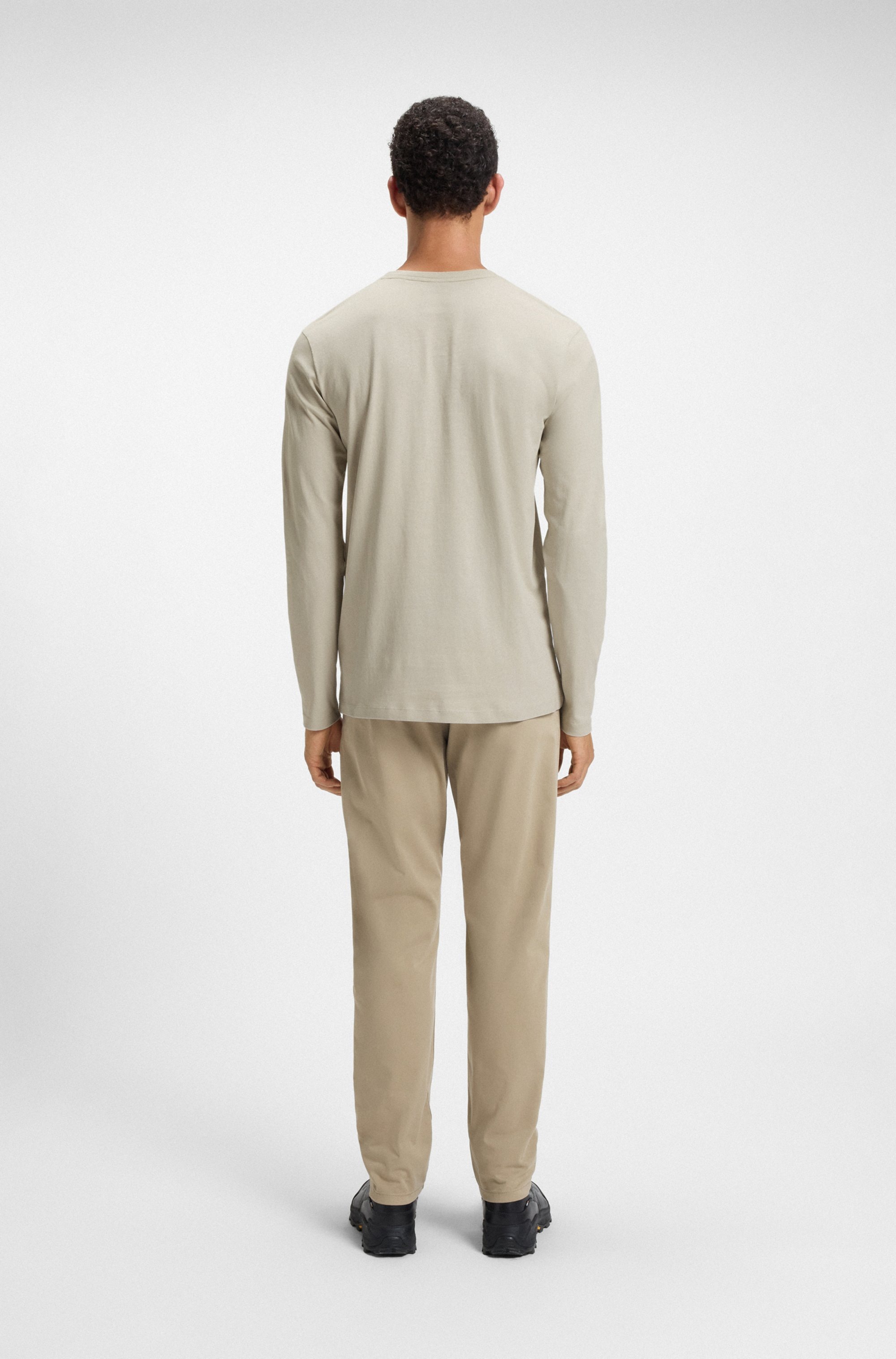 BOSS ORANGE Langarmshirt »Tacks«, mit Markenlogo auf der Brust