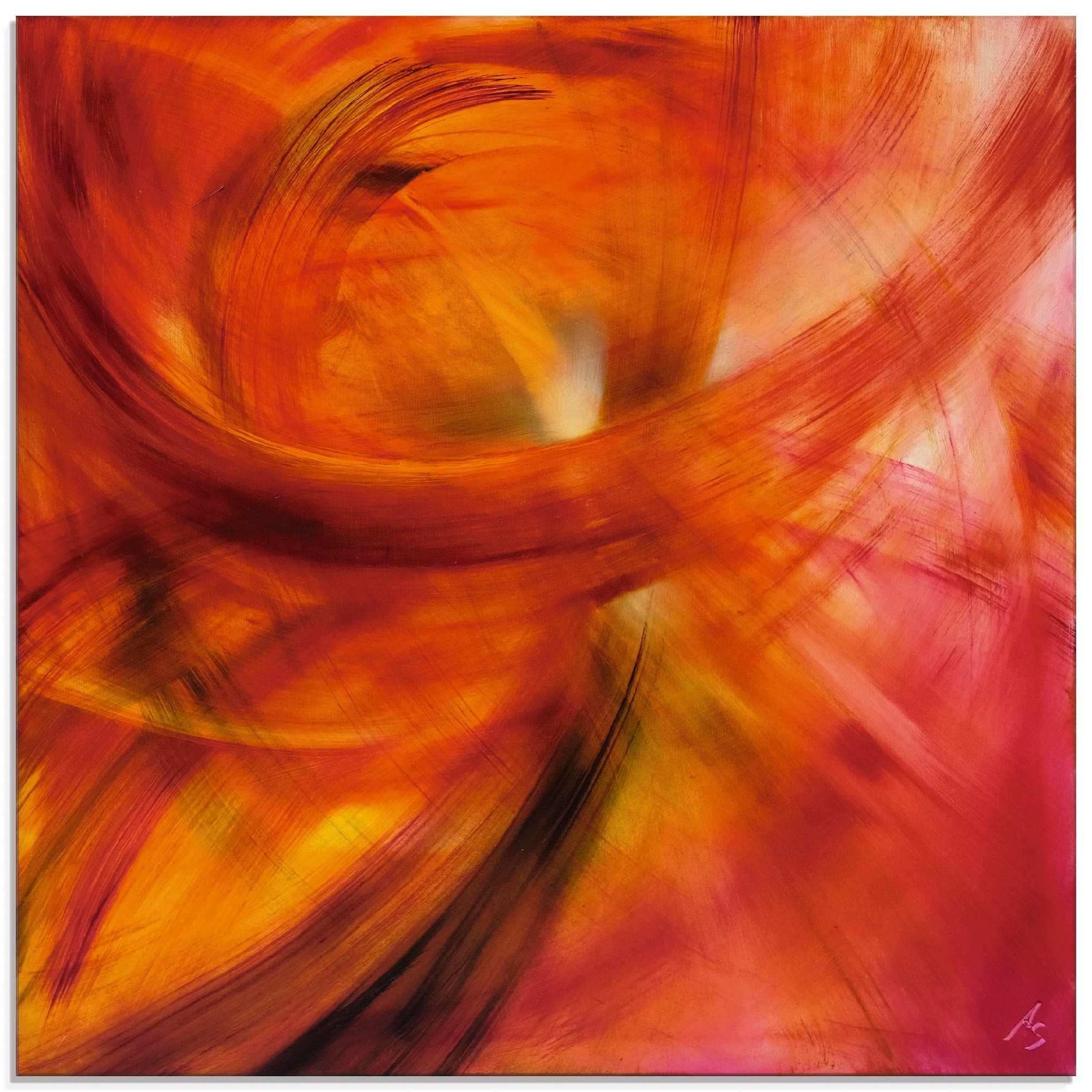 Image of Artland Glasbild »Roter Lichtertanz«, Gegenstandslos, (1 St.) bei Ackermann Versand Schweiz