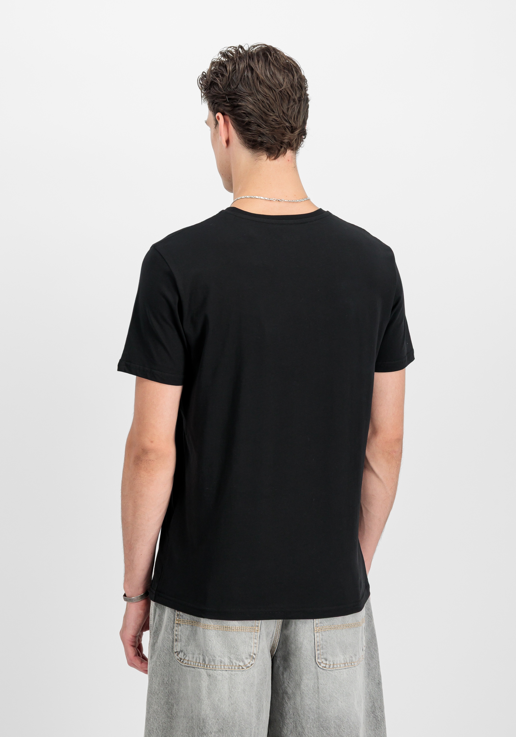 Image of Alpha Industries T-Shirt "Basic T-Shirt BL Foil Print"